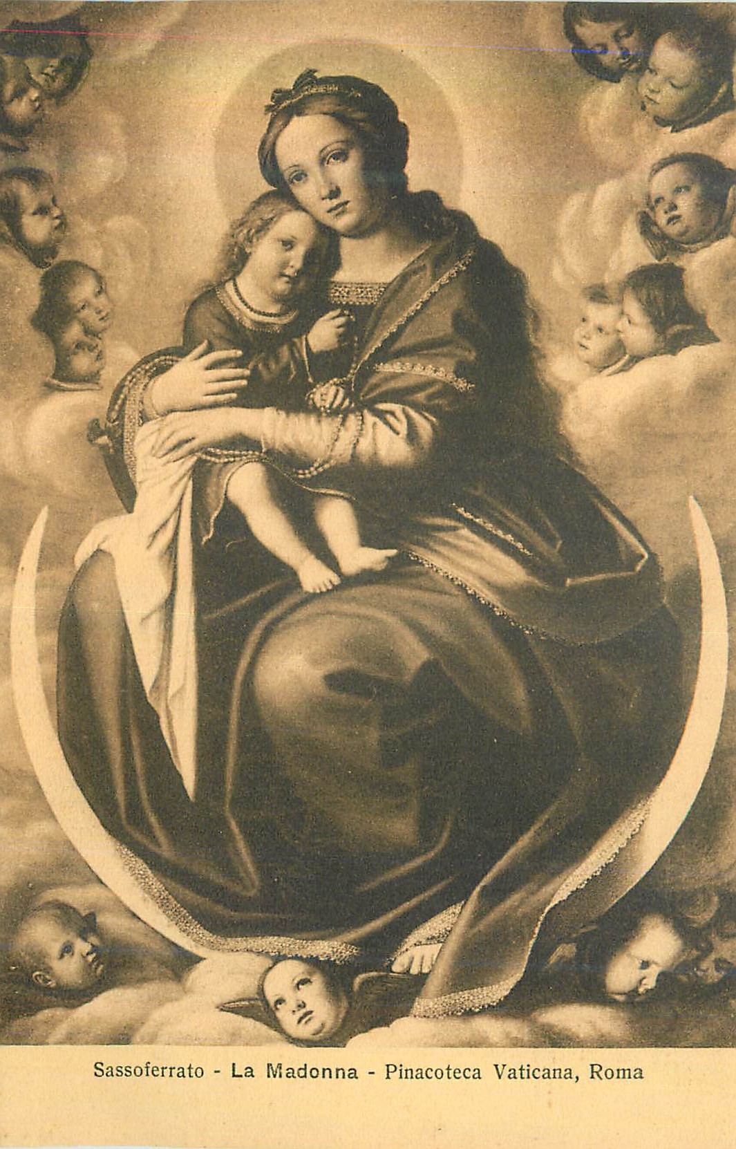 CPA Roma Pinacoteca Vaticana Sassoferrato La Madonna