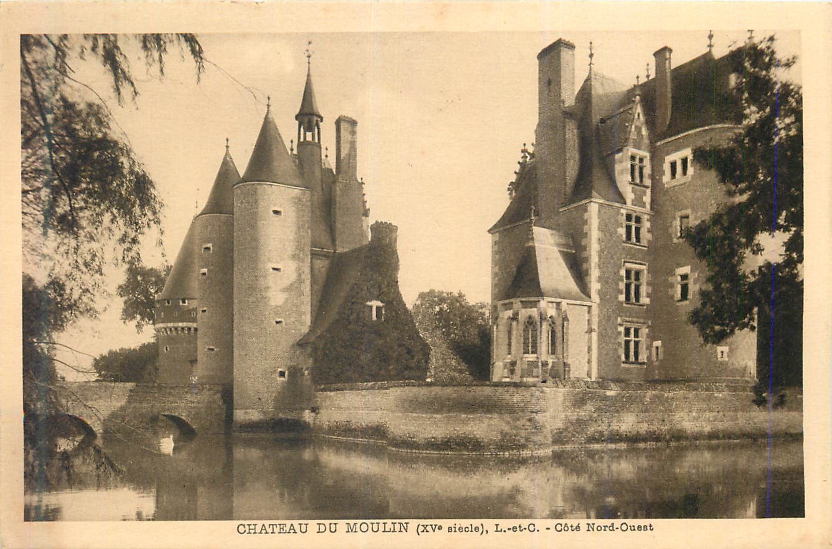 Château du Moulin — XVᵉ siècle, L.-et-C. — Côté Nord-Ouest