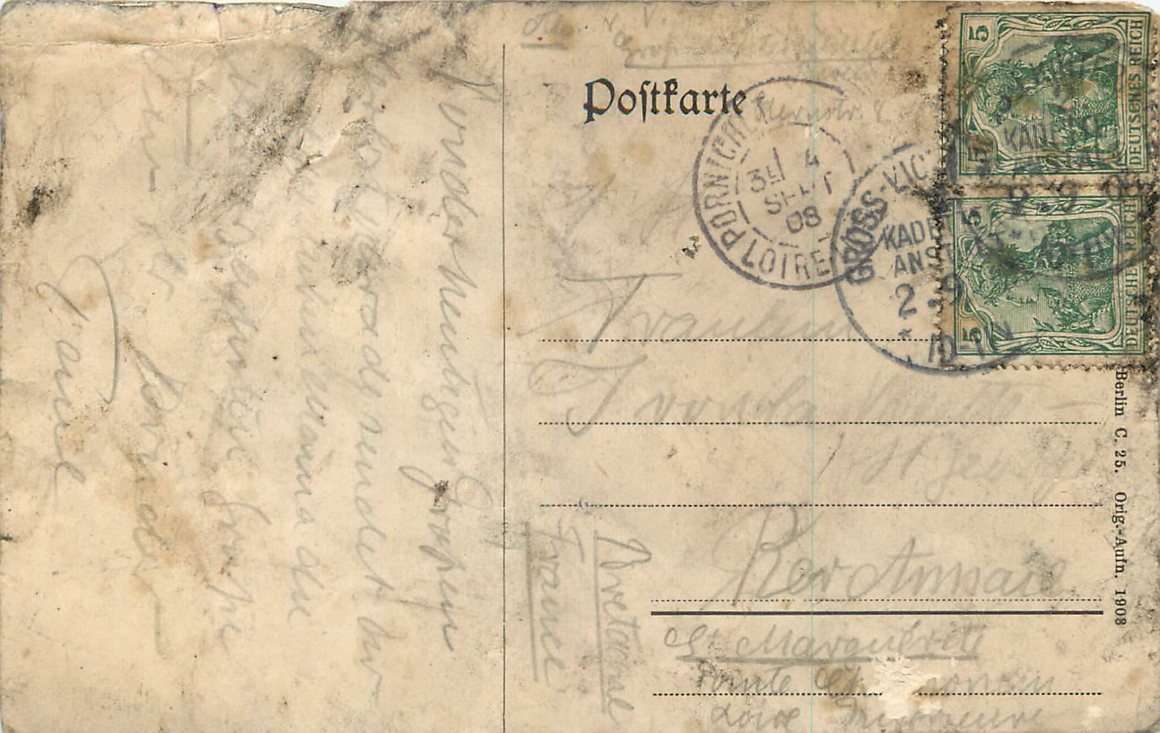 CPA Gruss Von Der Parade Se Majestat Parade Abnehmend Militaria — Rückseite