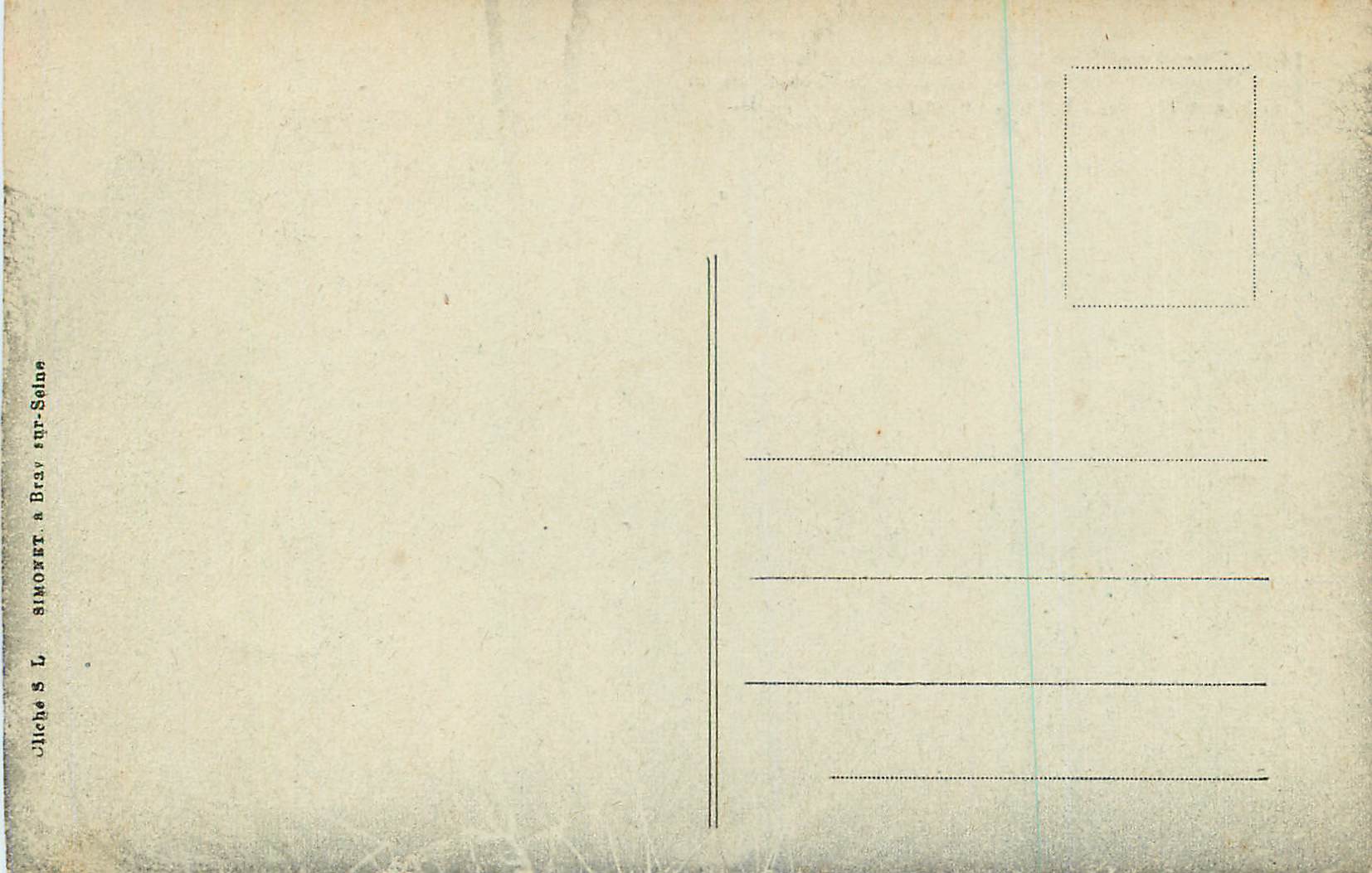 Provins (S.-et-M.) — Ensemble de la ligne des fortifications (côté Nord) prise dans les fossés de la Tour aux Engins, à la Porte de Jouy. — Reverso