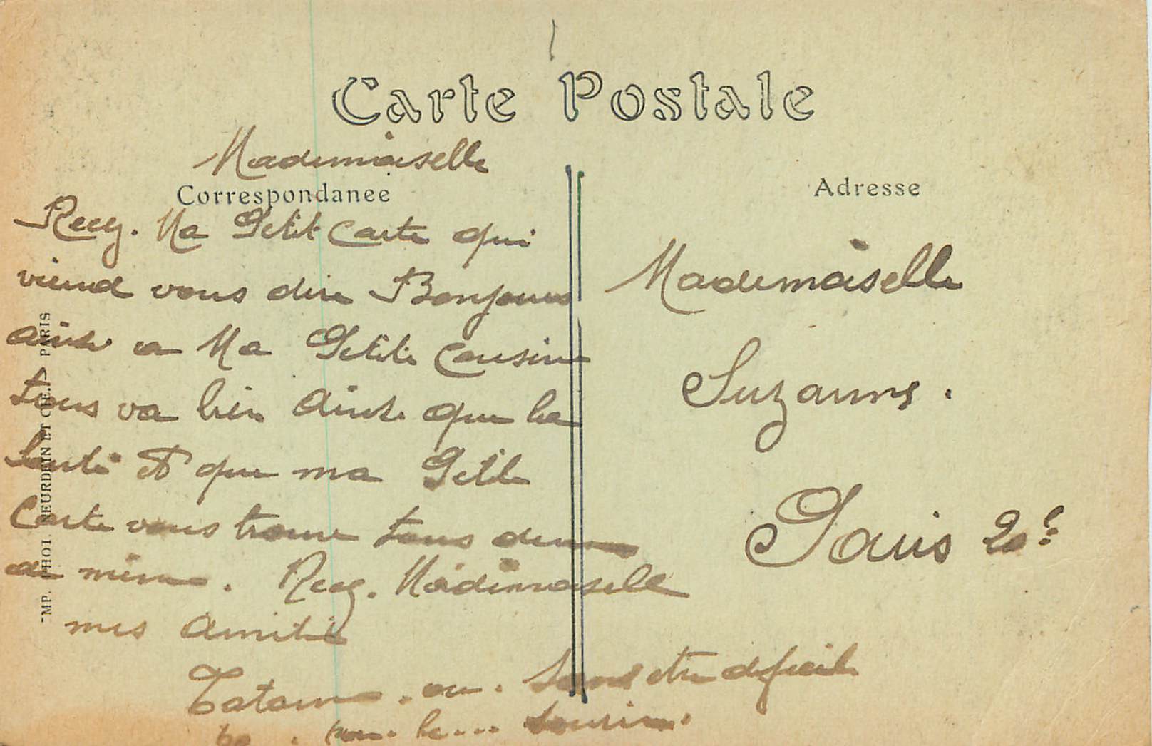 CPA Reims Les Promenades Basses Allee Principale — Verso