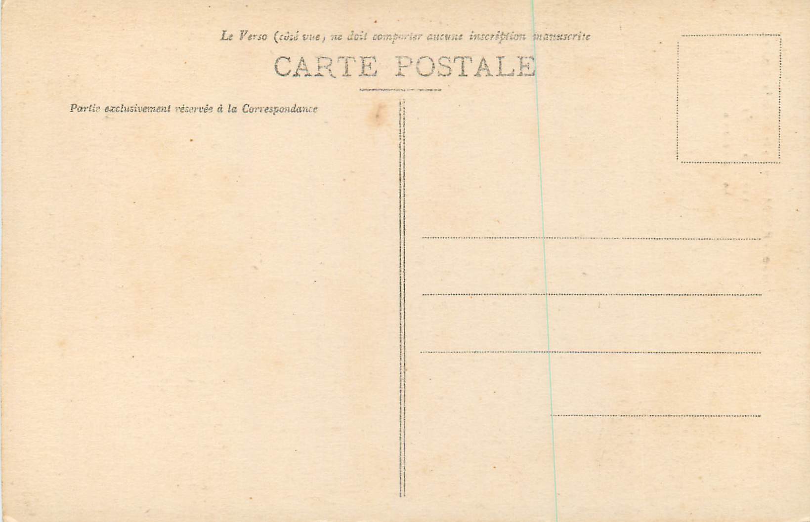 Reims avant la Grande Guerre — La Cathédrale — Éditeur non identifié — Verso