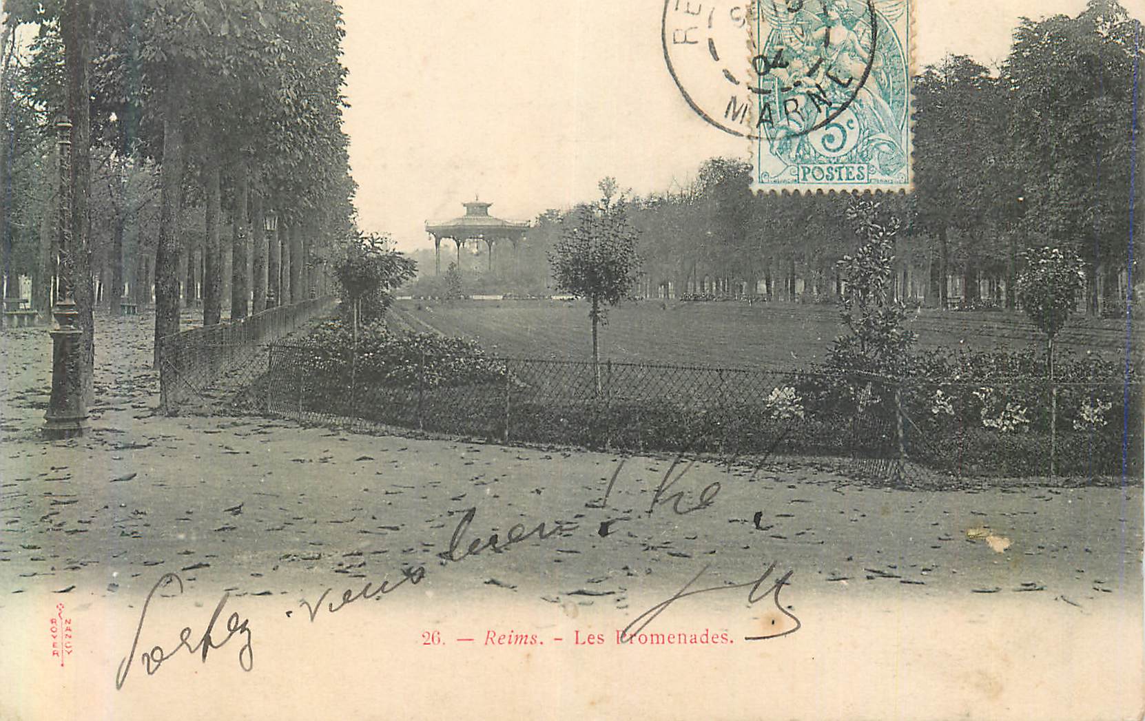 CPA Reims Les Promenades