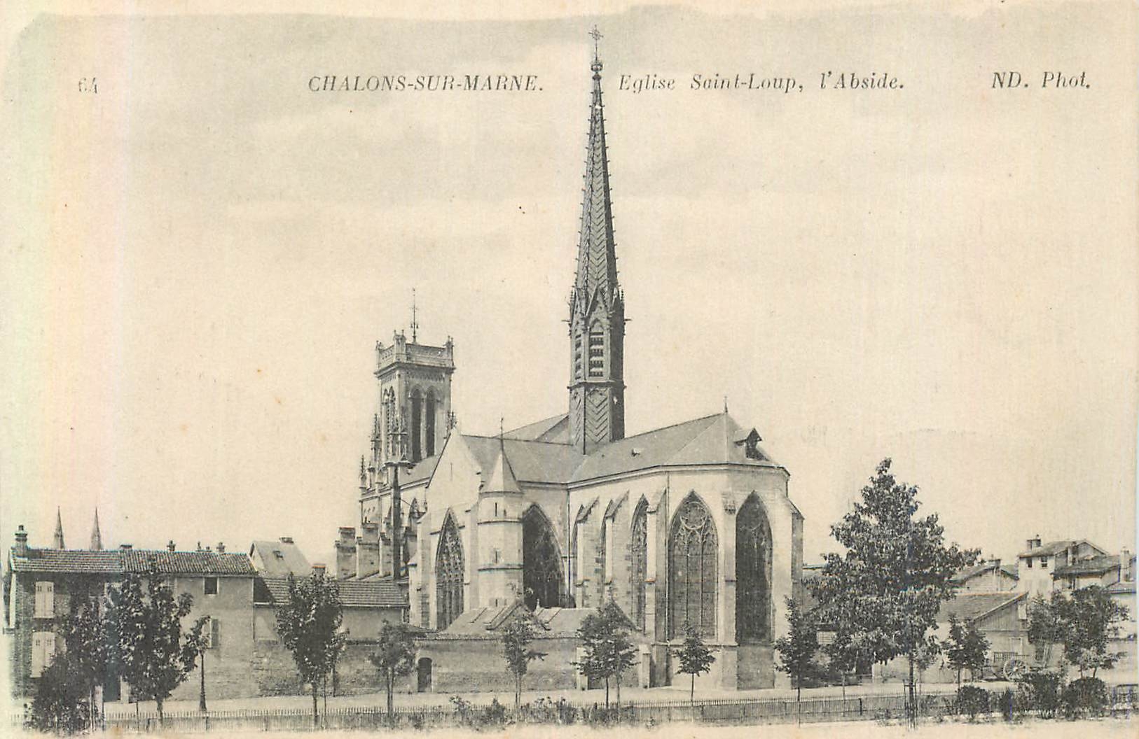 CPA Chalons sur Marne Eglise Saint Loup L'Abside