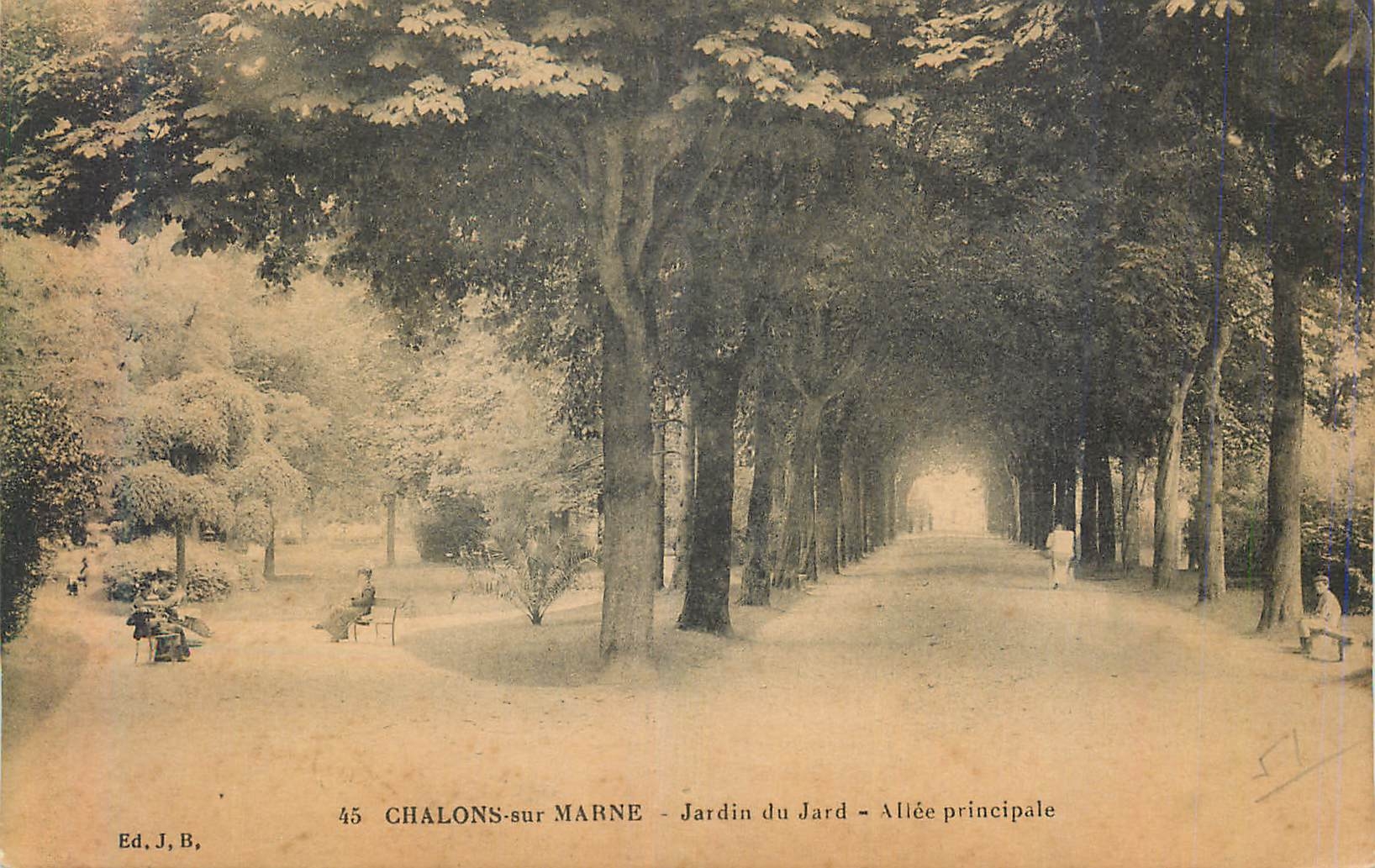 Chalons-sur-Marne — Jardin du Jard — Allée principale — Ed. J.B., n°45