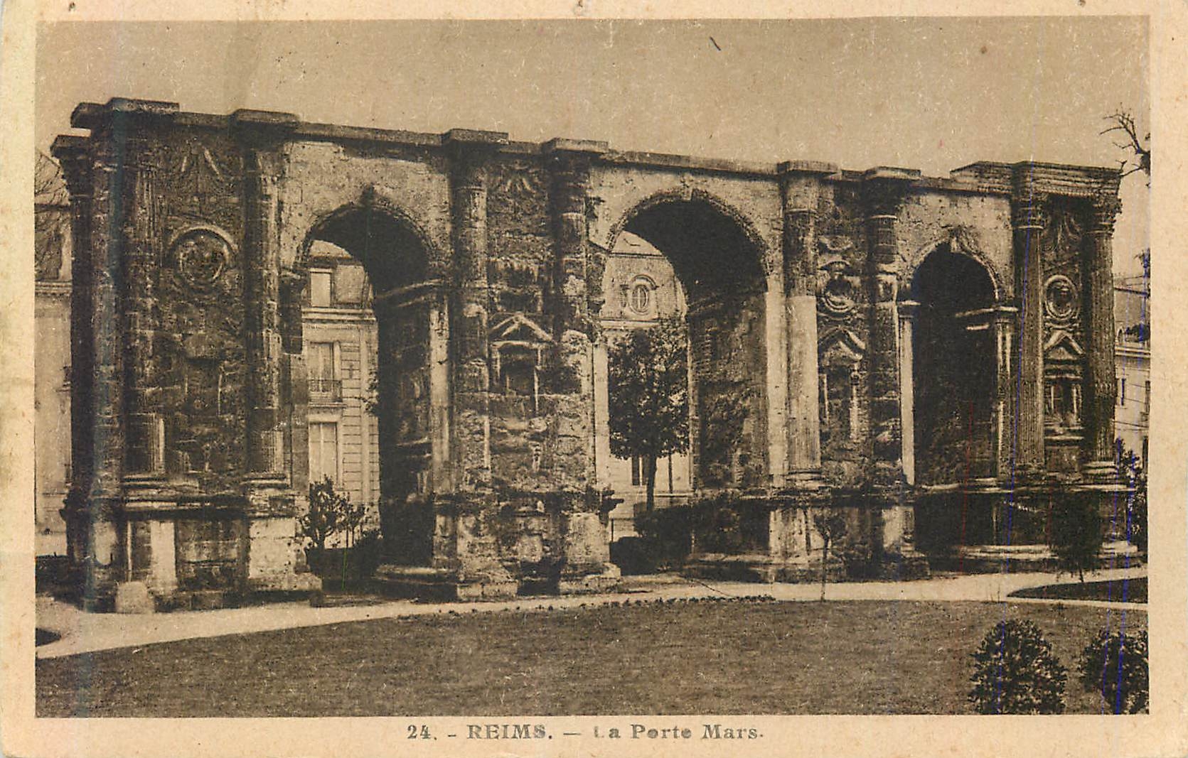 Reims — Die Tor des Mars — A. Quentinnet, Verleger, Nr. 24