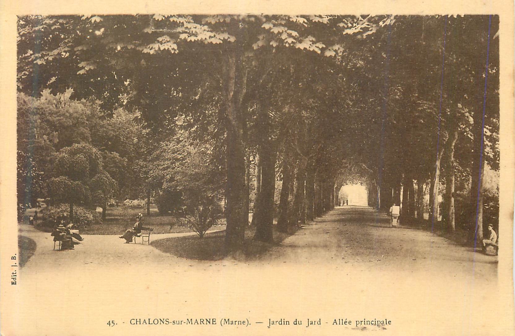 Chalons-sur-Marne — Jardin du Jard - Allée principale — J.B. n°45
