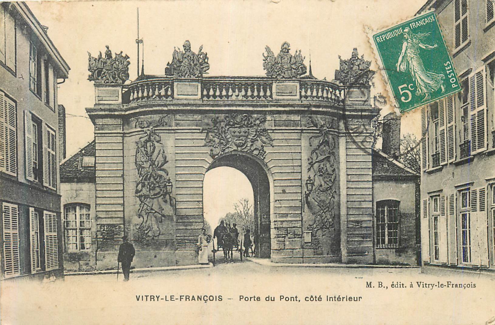 CPA Vitry le Francois Porte du Pont Cote Interieur