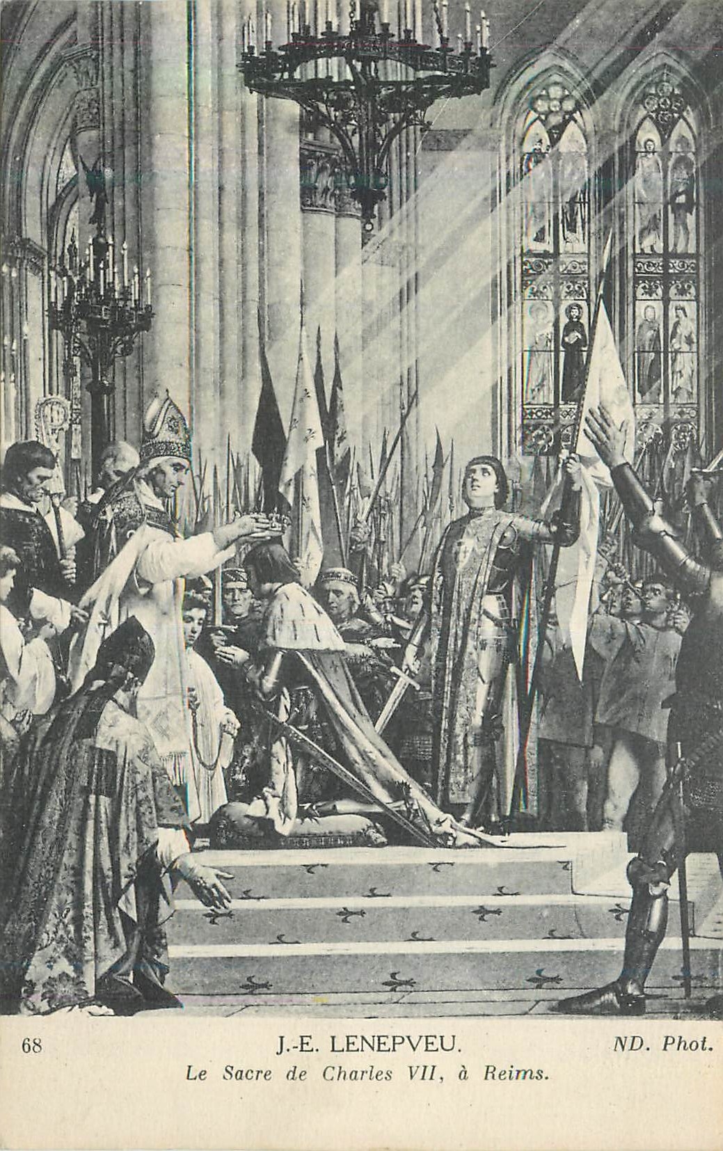 CPA J E Lenepveu Le Sacre de Charles VII a Reims