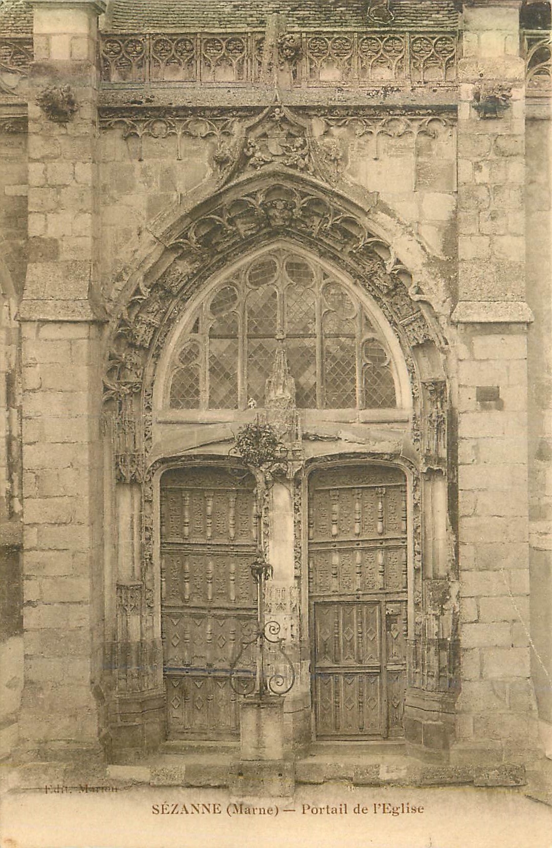 CPA Sezanne (Marne) Portail de l'Eglise