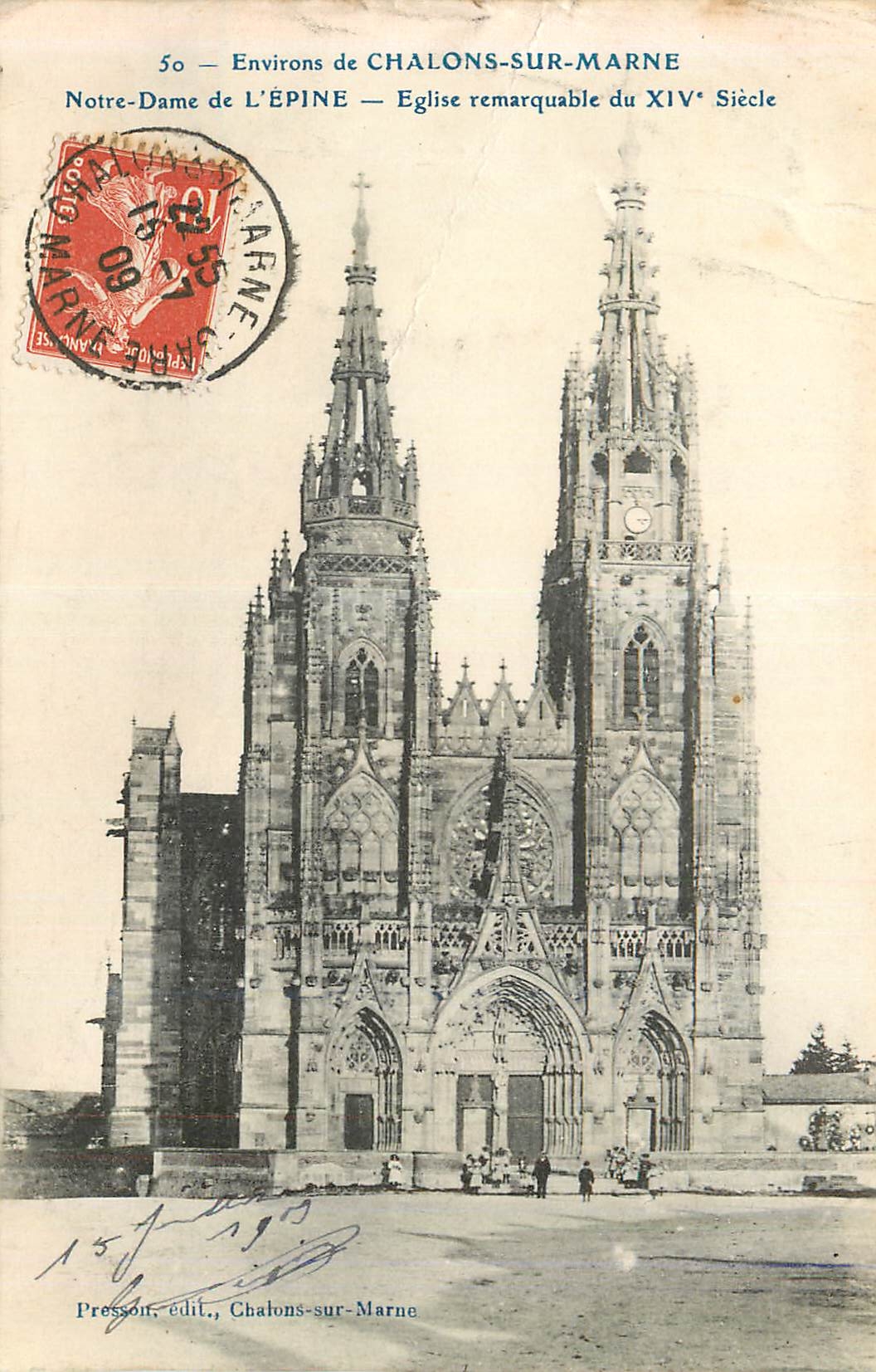 Notre-Dame de L'Épine — Église remarquable du XIVe Siècle — Pressson, édit., Chalons-sur-Marne