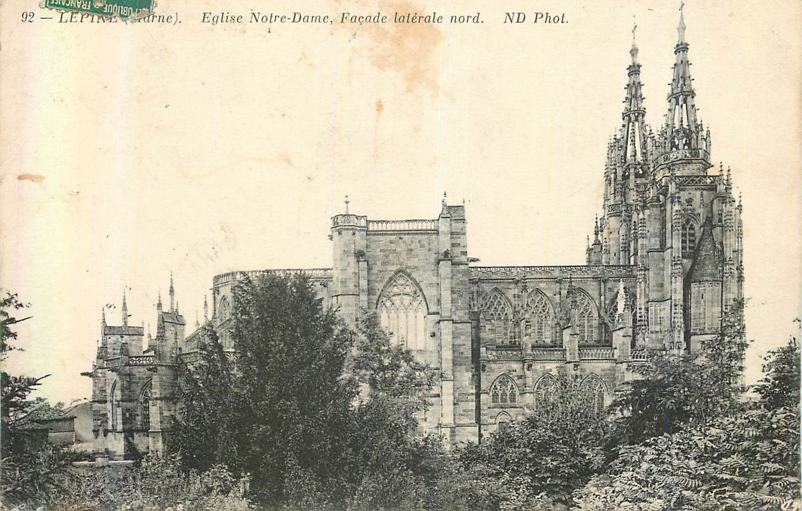 CPA L'Epine (Marne) Eglise Notre Dame Facade Laterale Nord