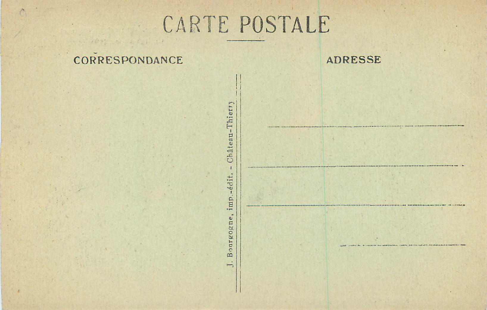 CPA Vitry le Francois (Marne) College de Garcons — Verso