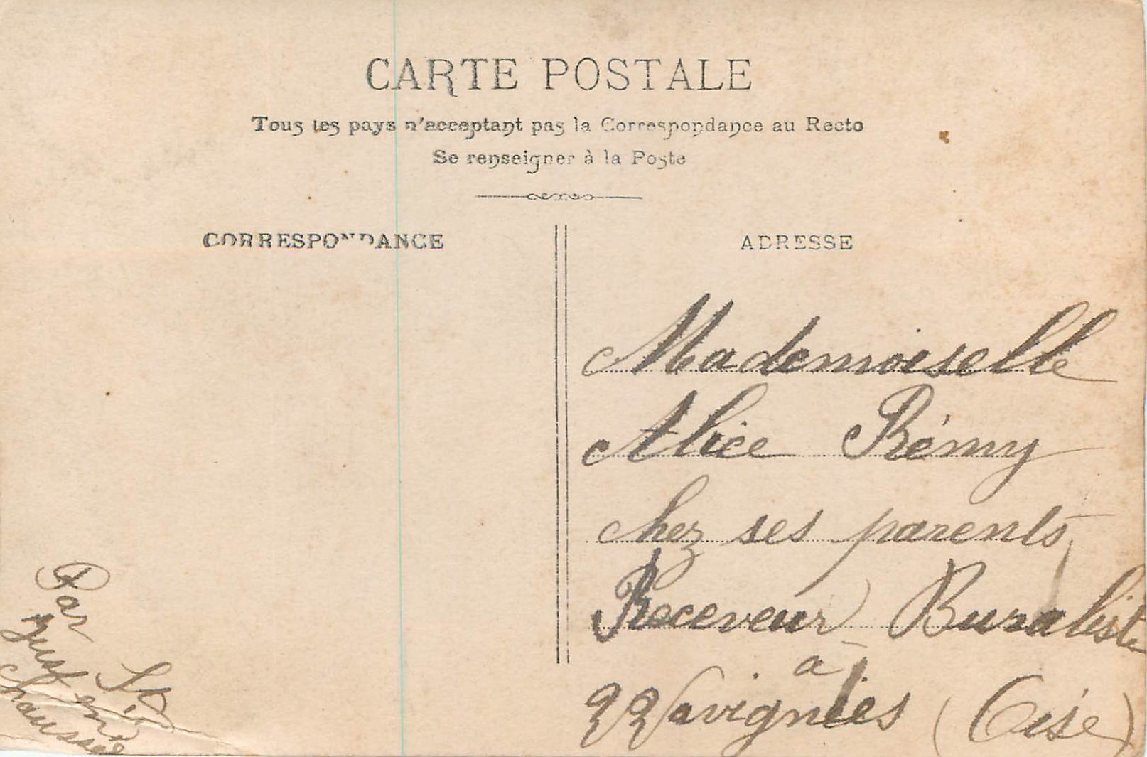 CPA Me Faut il Rester Vieille Fille N'aurai je pas un Amoureux Je suis pourtant Jeune et Gentille — Back