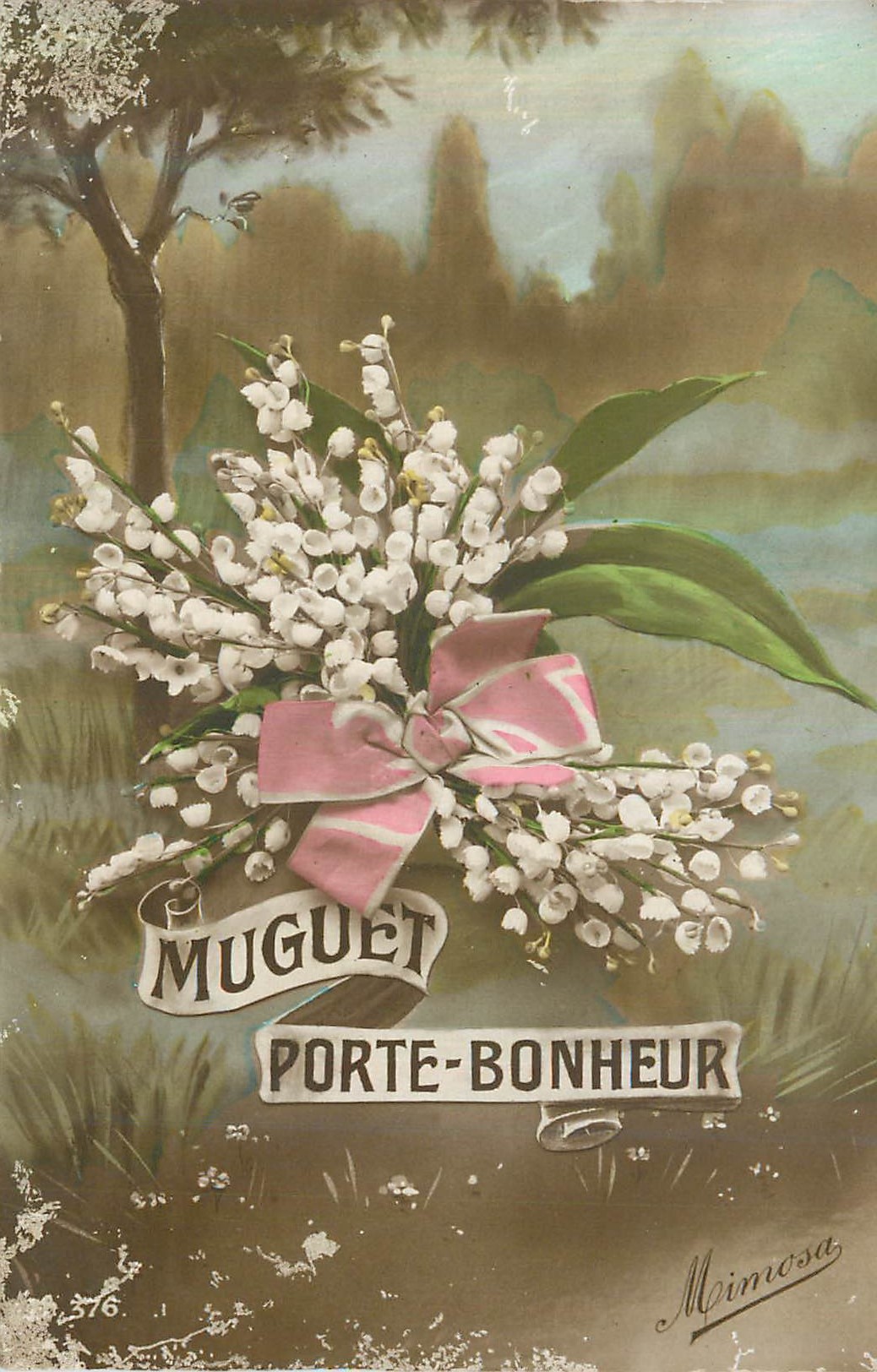 CPA Muguet Porte Bonheur Muguet Fleurs