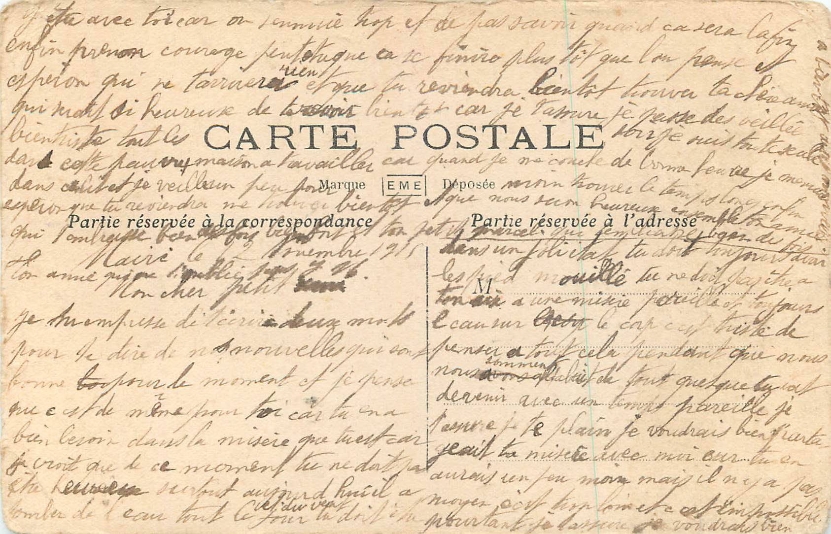 CPA Hirondelle de France Messagere d'Esperance — Rückseite