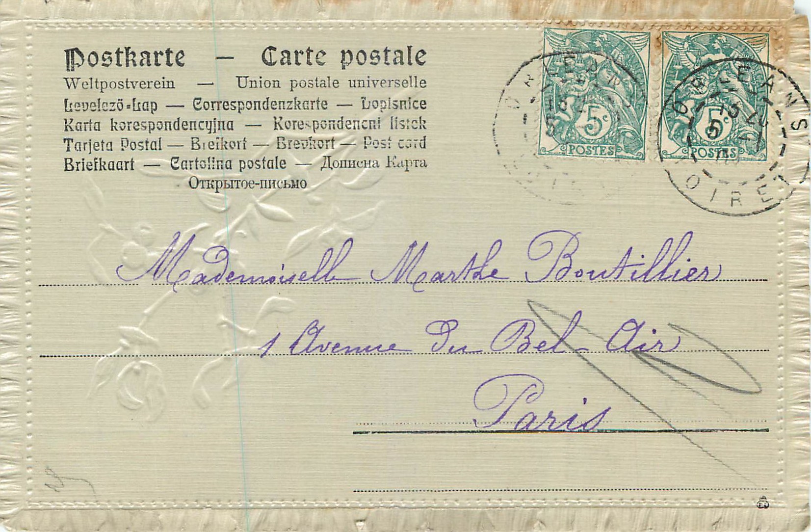 CPA Bonne Annee — Rückseite