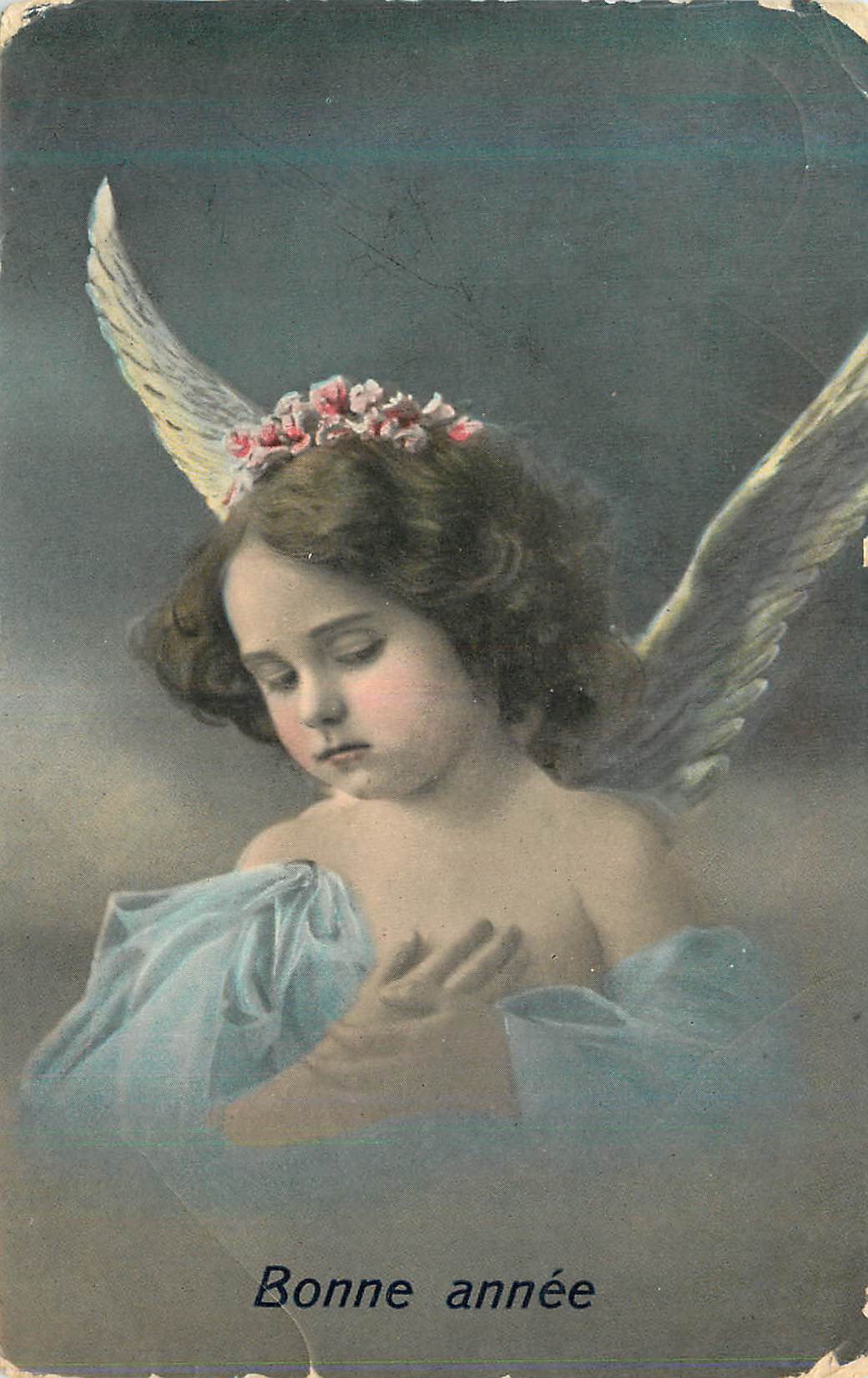CPA Bonne Annee Ange Enfant