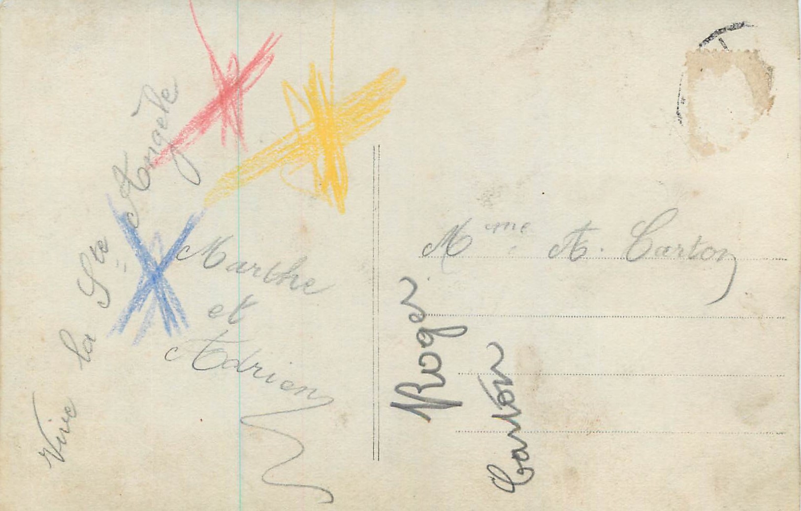 CPA Fleurs — Verso