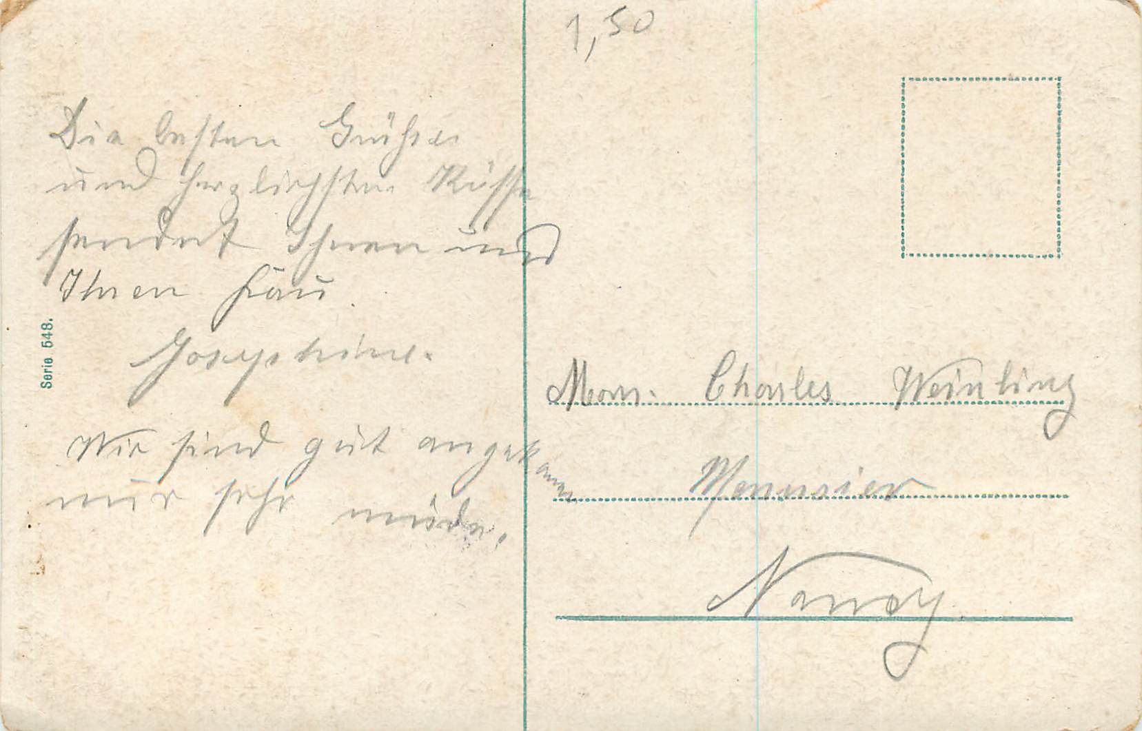 CPA Femme — Rückseite