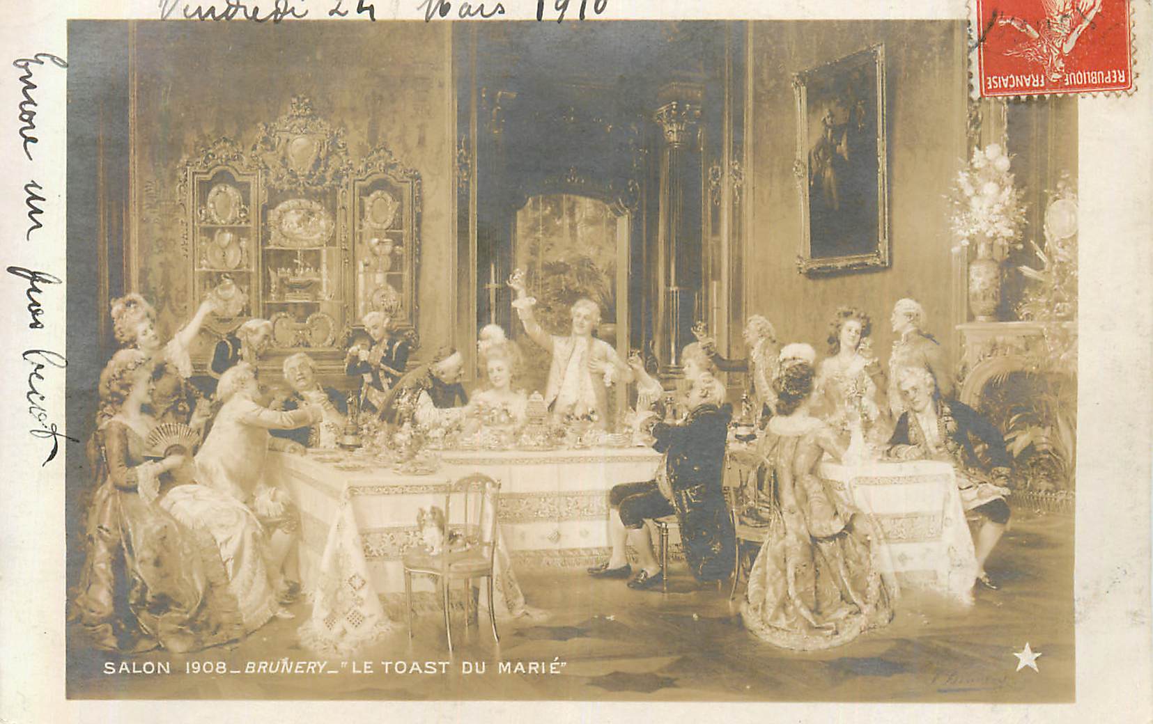 CPA Salon 1908 Brunery Le Toast du Marie