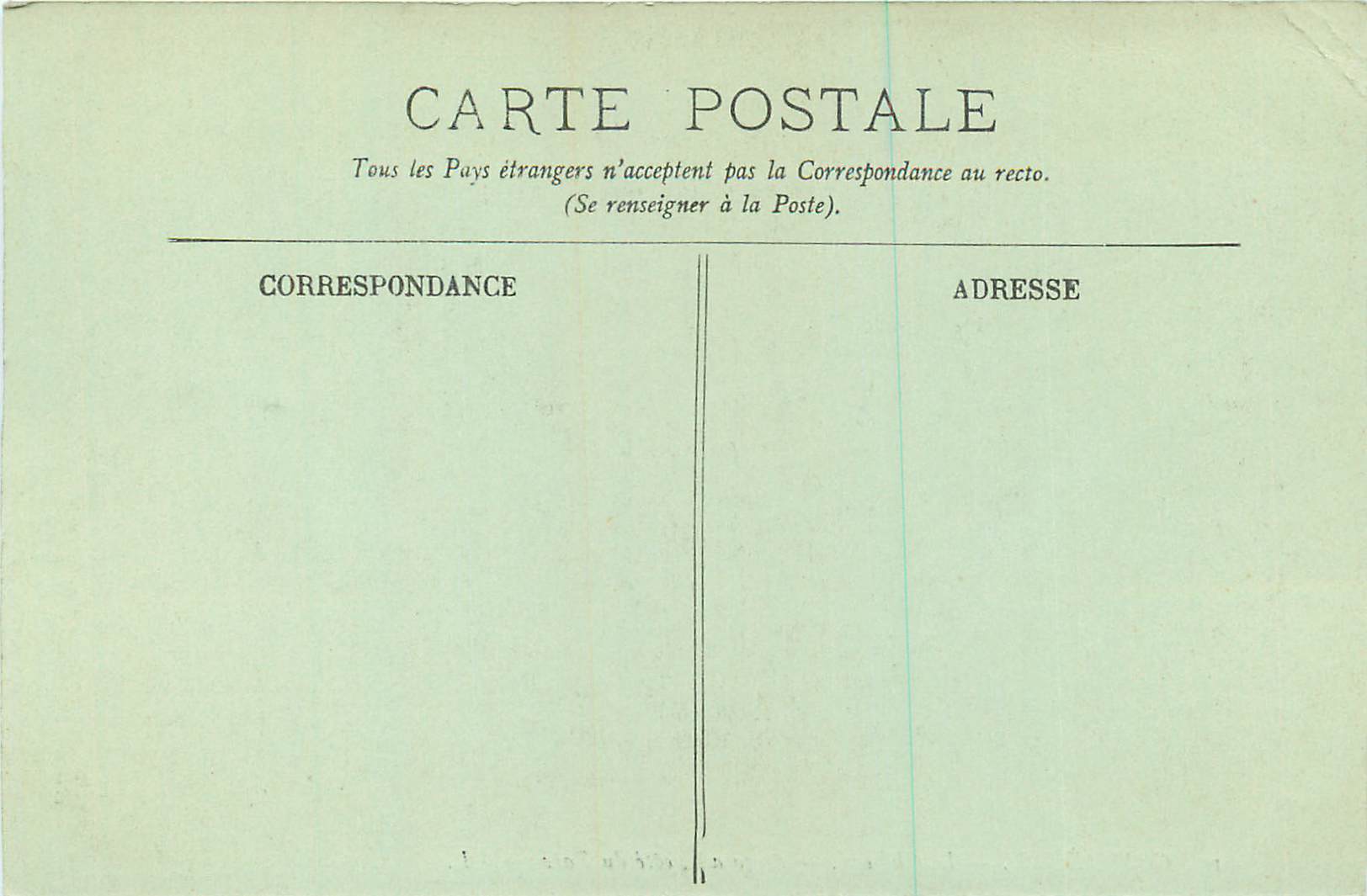 CPA Compiegne Le Chateau La Facade Cote du Parc — Verso