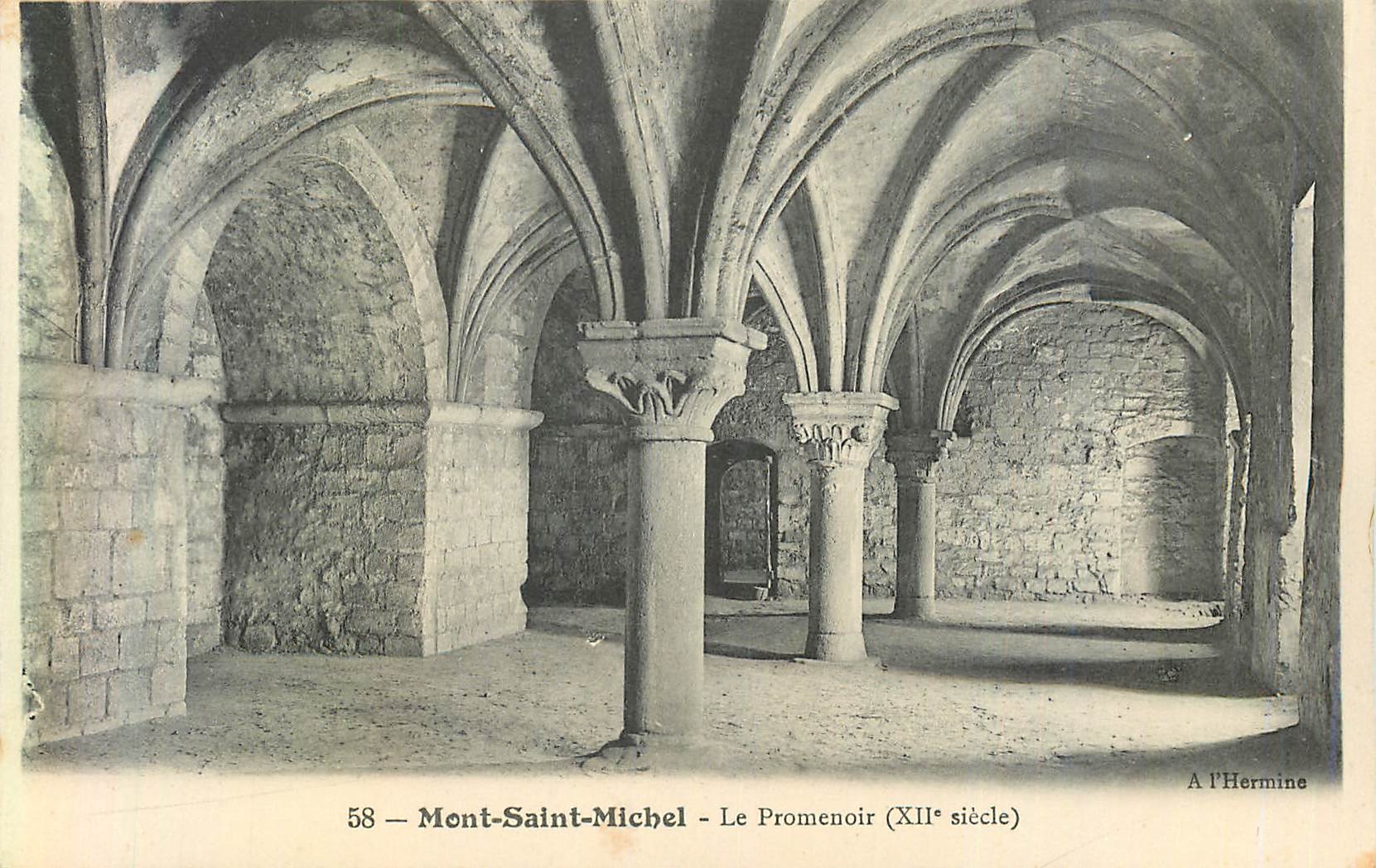 Mont-Saint-Michel — Der Promenoir (12. Jahrhundert) — A l’Hermine, Nr. 58