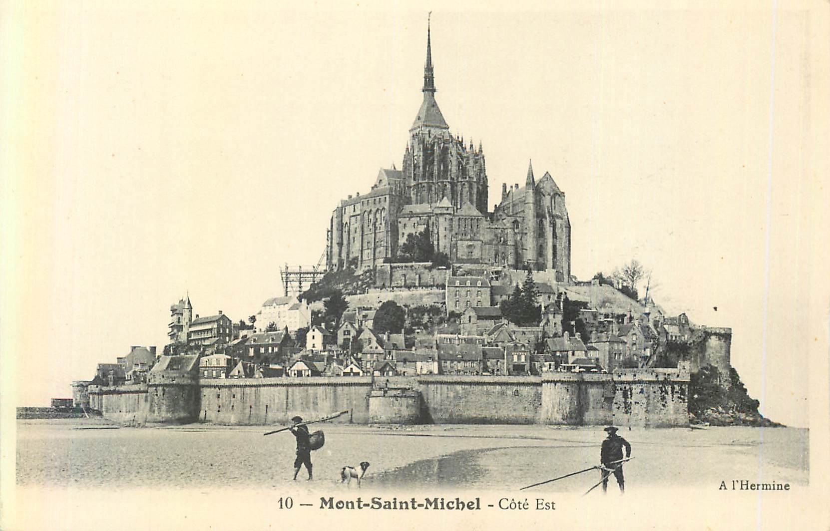 CPA Mont Saint Michel Cote Est Peche Pecheur