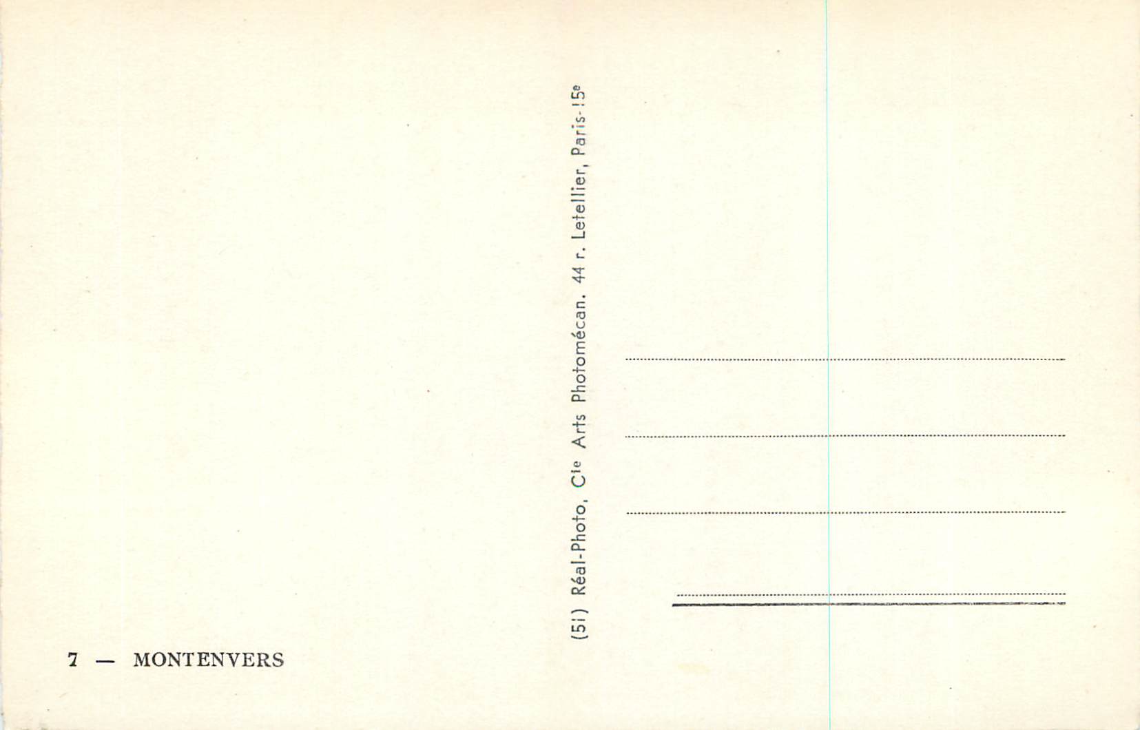 CPM Montenvers Mer de Glace — Verso