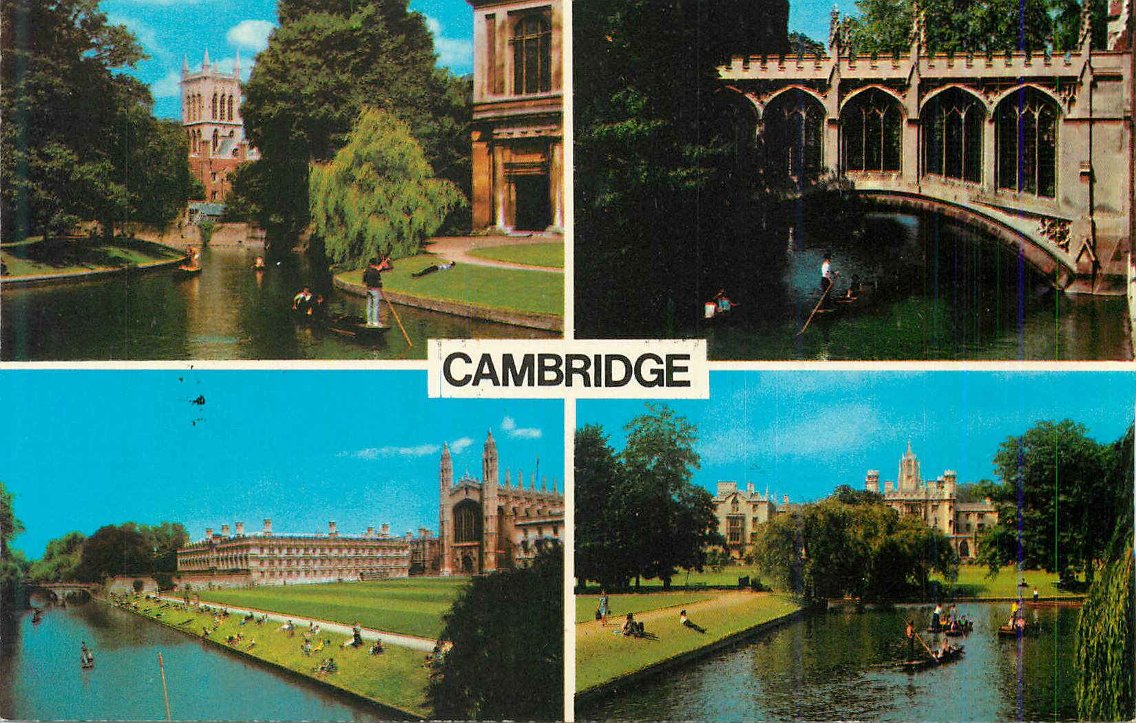CPM Cambridge River Cam and the Backs King's Clare Colleges Bridge of Sighs St John's College