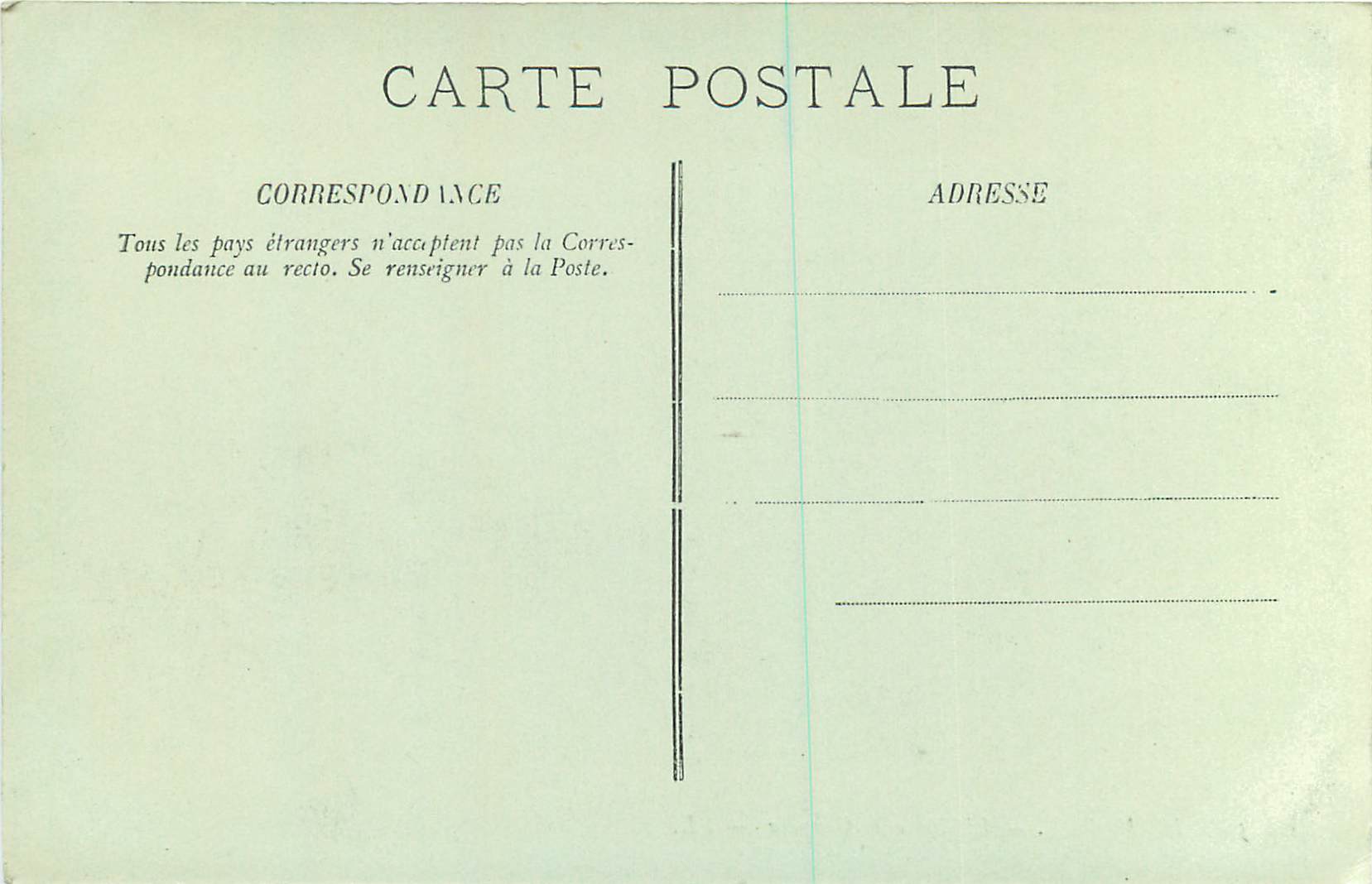 CPA Le Havre L'Abbaye de Graville — Rückseite