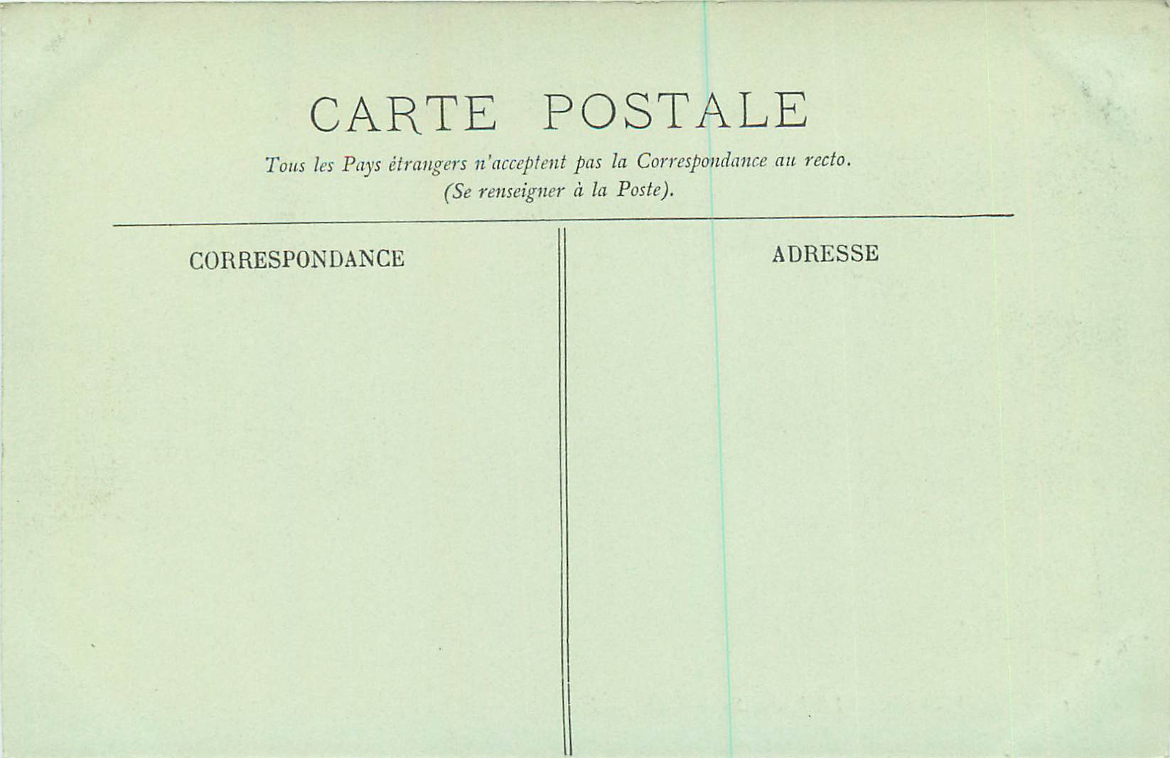 CPA Le Havre Le Jardin Saint Roch — Rückseite