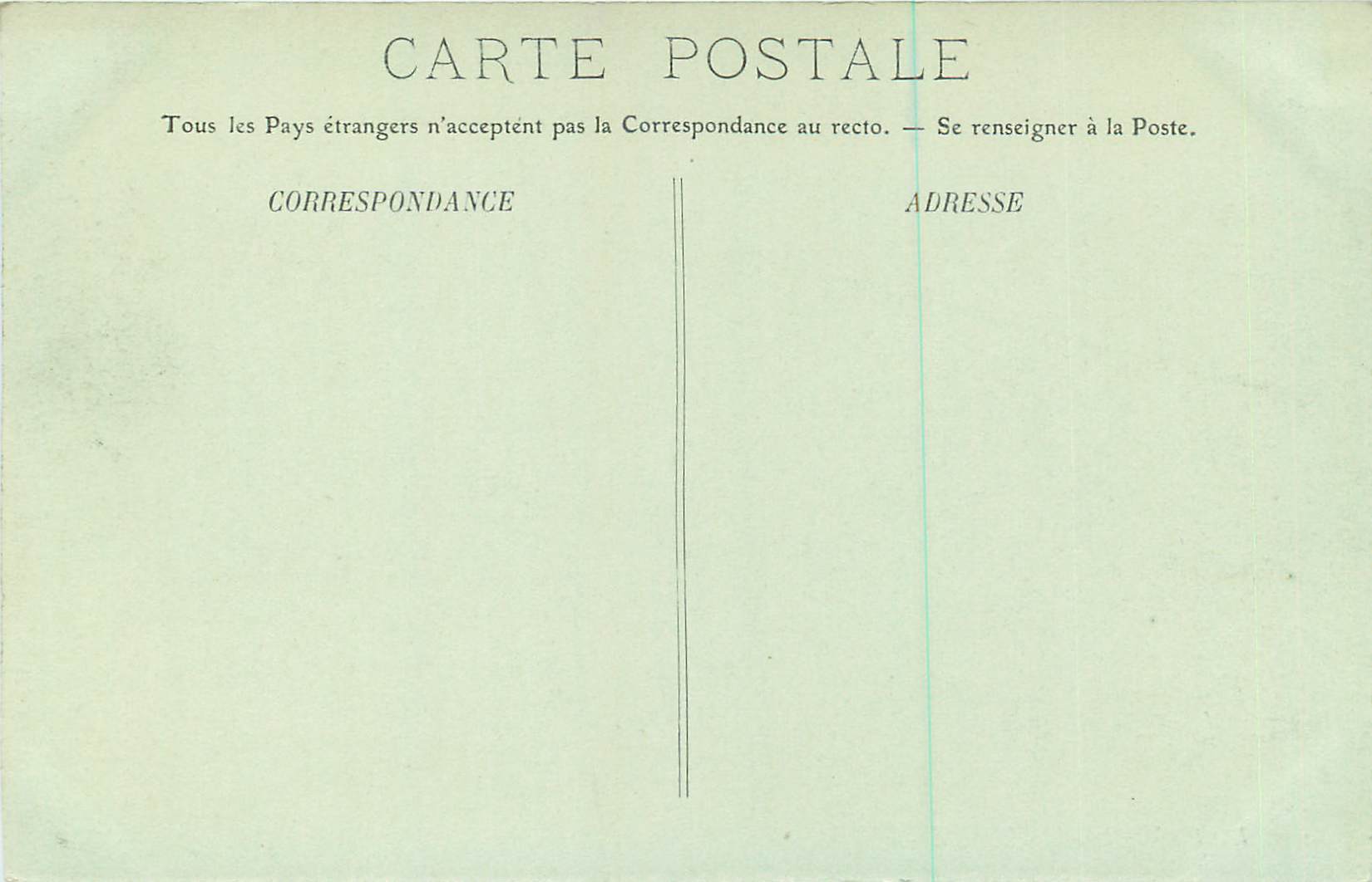 CPA Le Havre Le Jardin Saint Roch — Rückseite