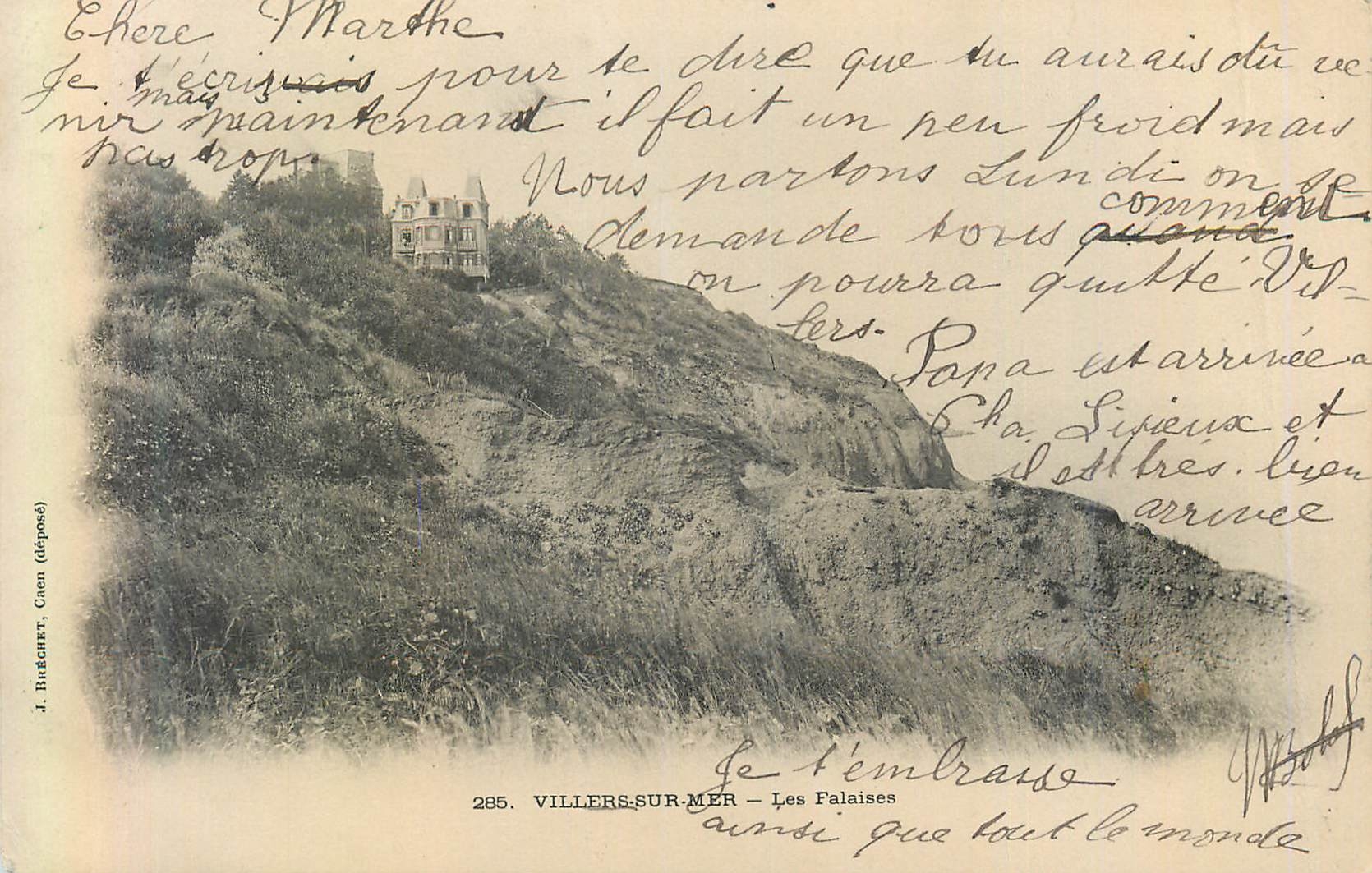 CPA Villers sur Mer Les Falaises