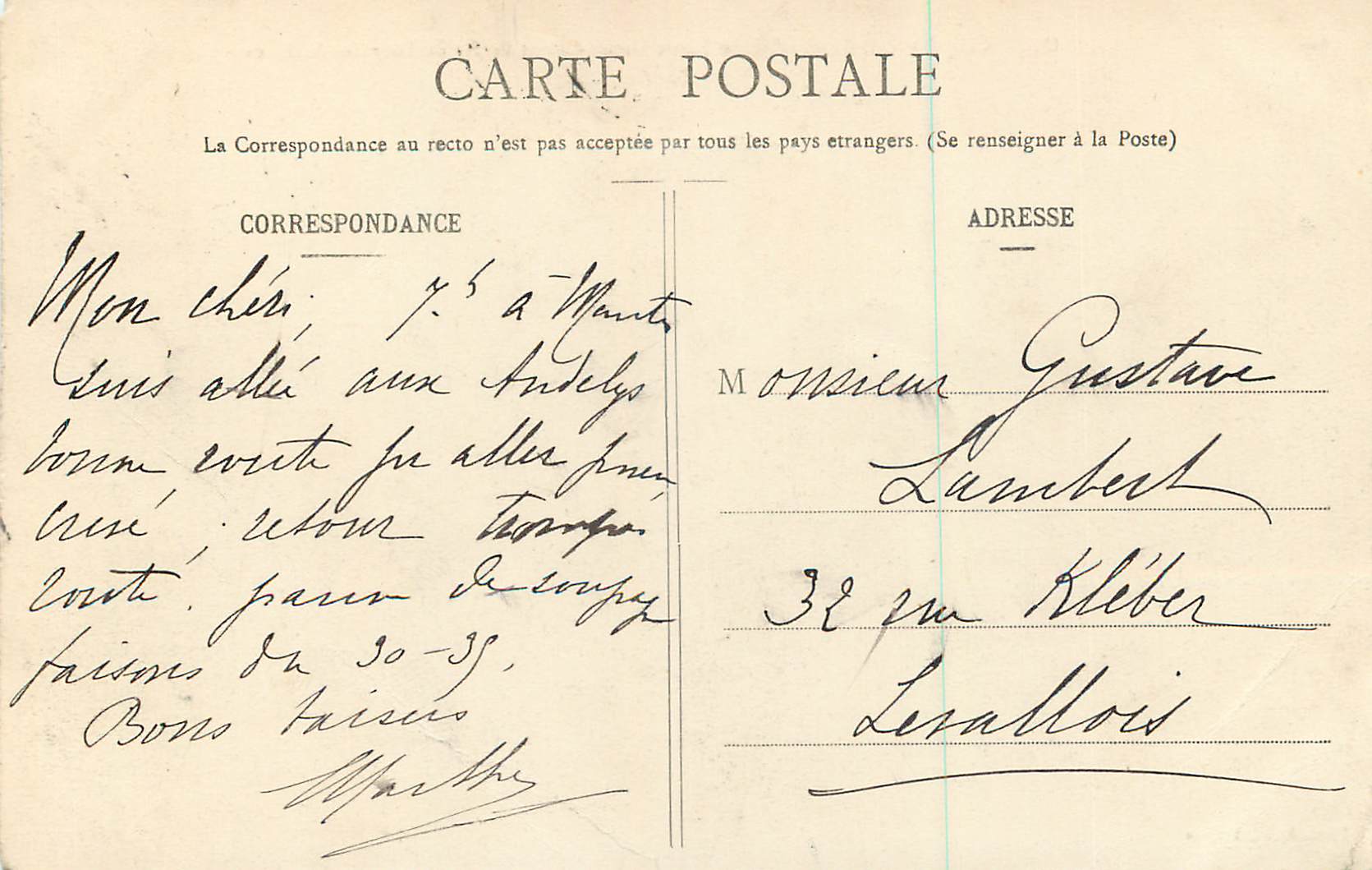 CPA Vernon Ce qu'on voit du Clocher de Notre Dame Pont de Fer et Tour des Archives — Rückseite
