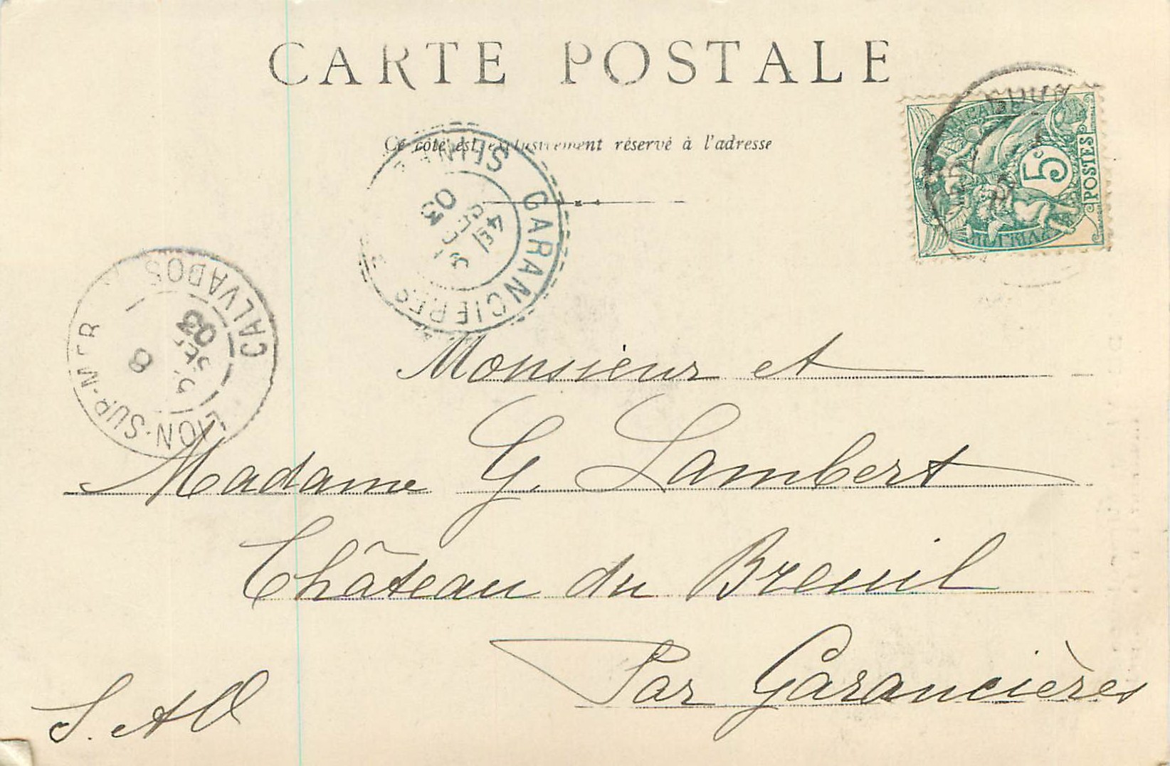 CPA La Delivrande Vierge Miraculeuse — Rückseite