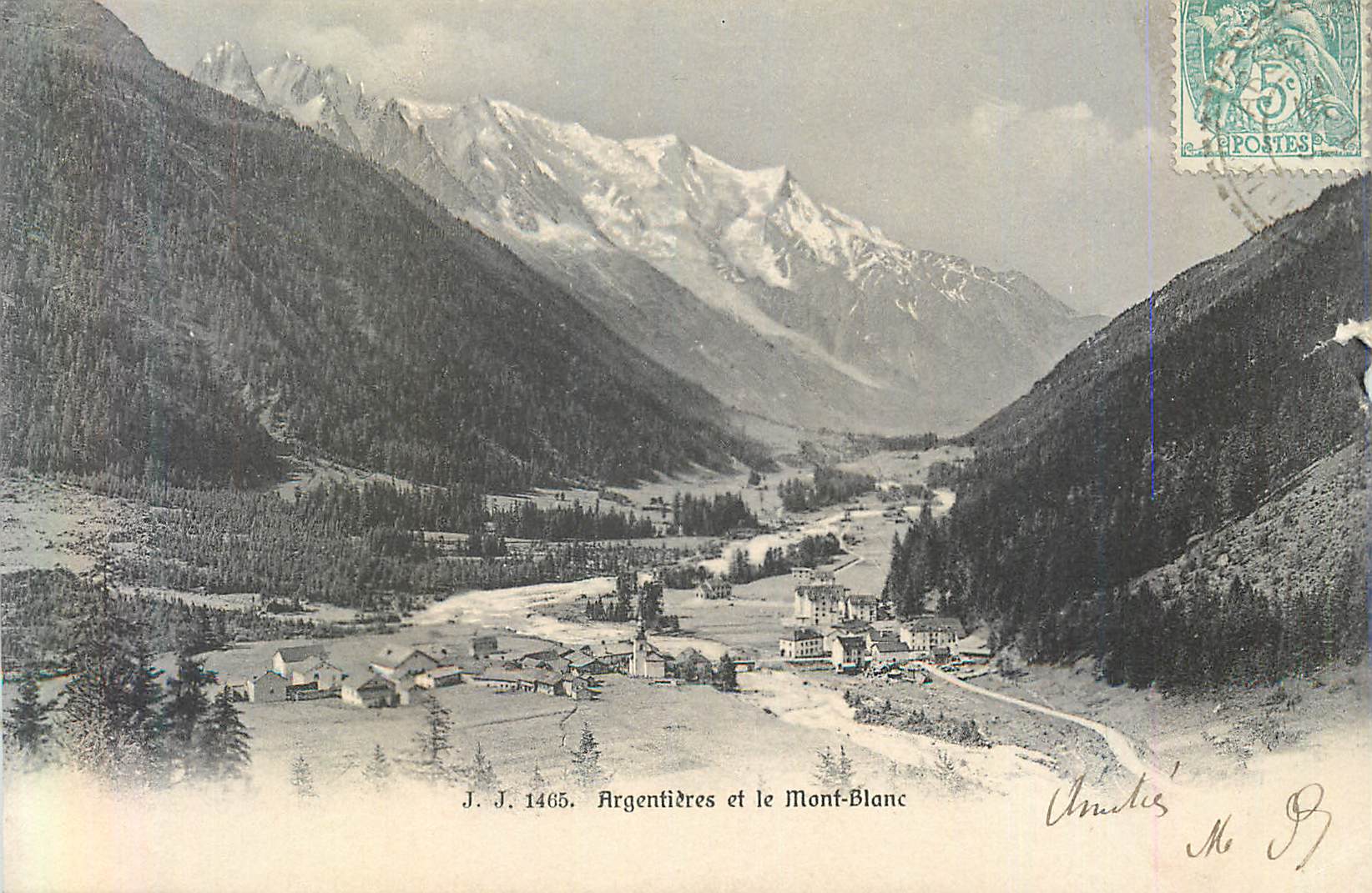 CPA Argentieres et le Mont Blanc