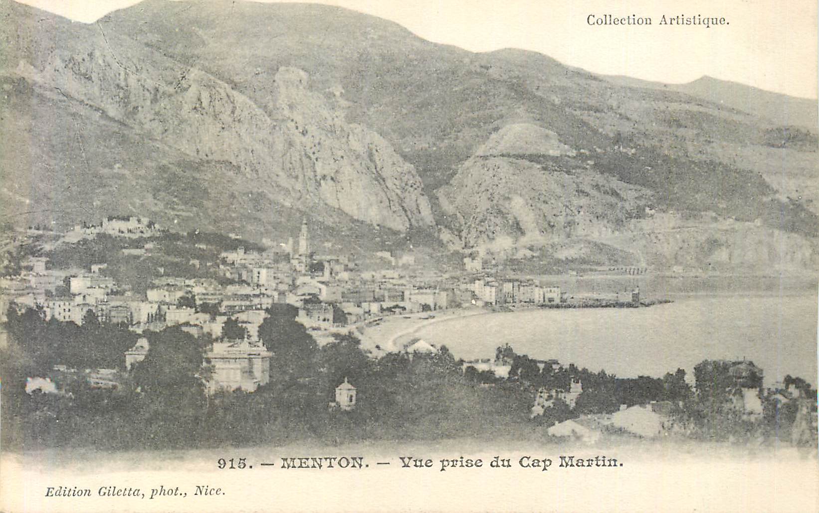 CPA Menton Vue Prise du Cap Martin