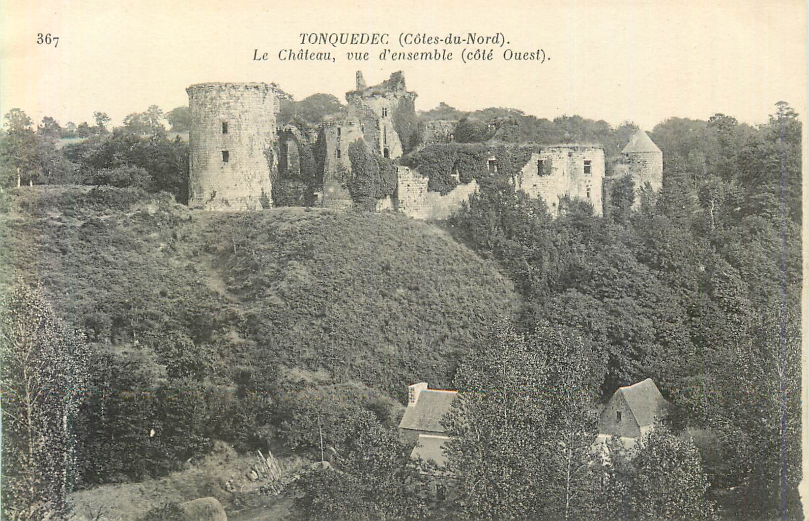 Tonquedec (Côtes-du-Nord) — Le Château, vue d'ensemble (côté Ouest) — IMP. PHOT. NEURDEIN ET CIE, PARIS