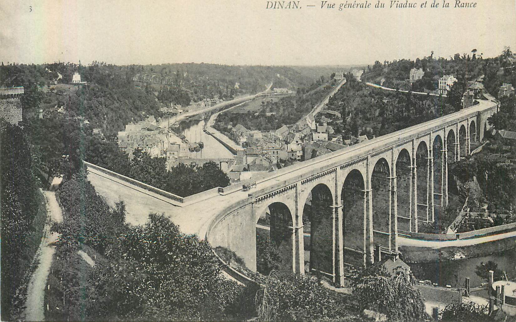 CPA Dinan Vue Generale du Viaduc et de la Rance