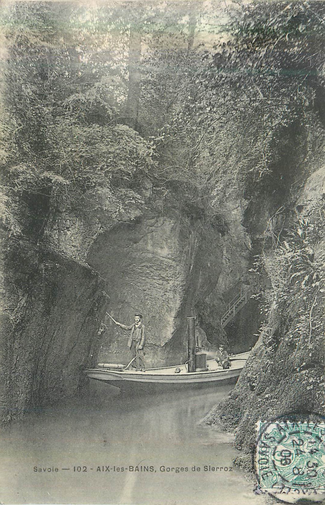 CPA Savoie Aix Les Bains Gorges de Sierroz Bateau