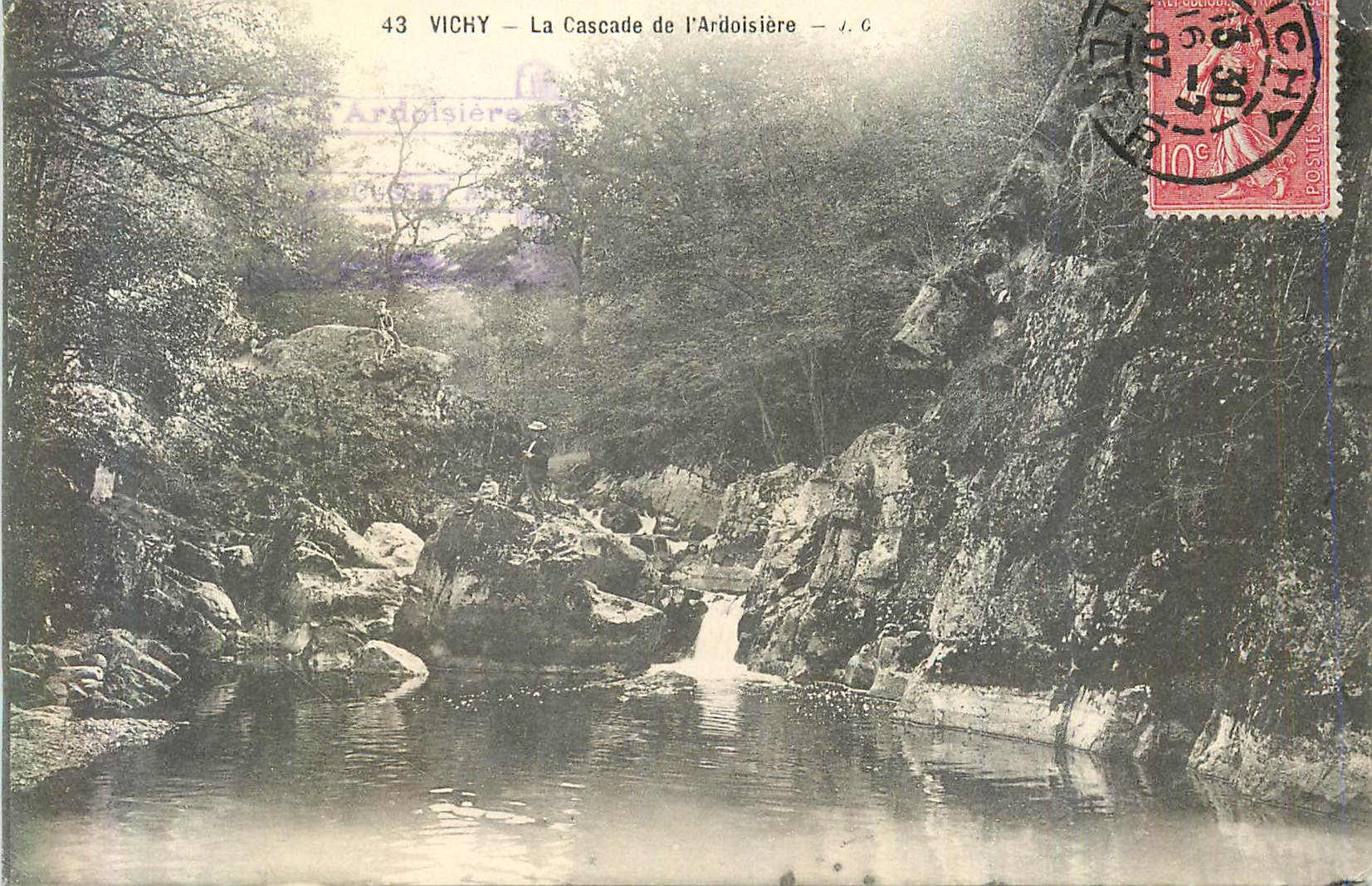 Vichy — View of the Ardoisière Cascade — J.C.