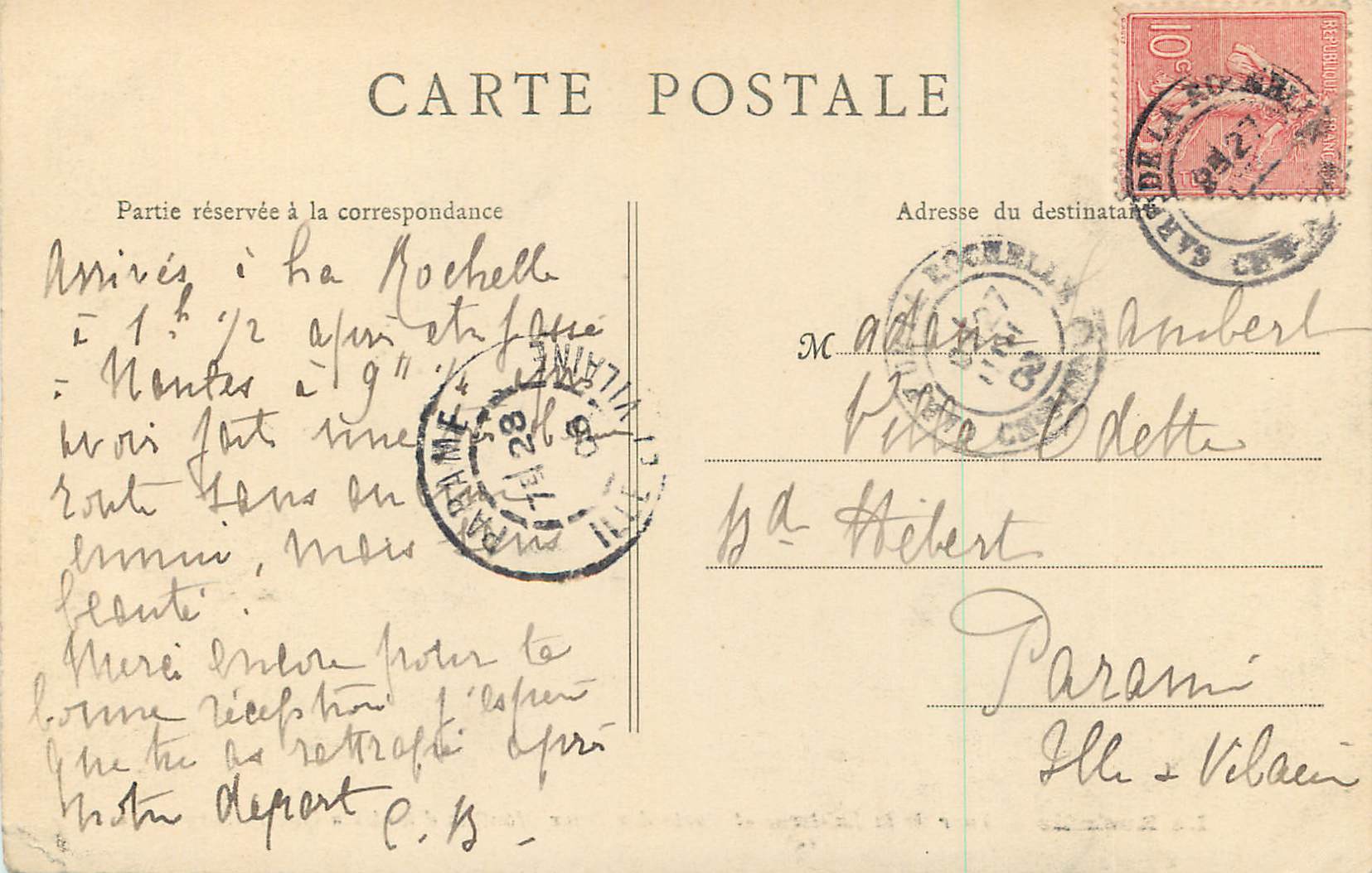 CPA La Rochelle Tour de la Lanterne et Porte des Deux Moulins dite Quatre Sergents — Rückseite