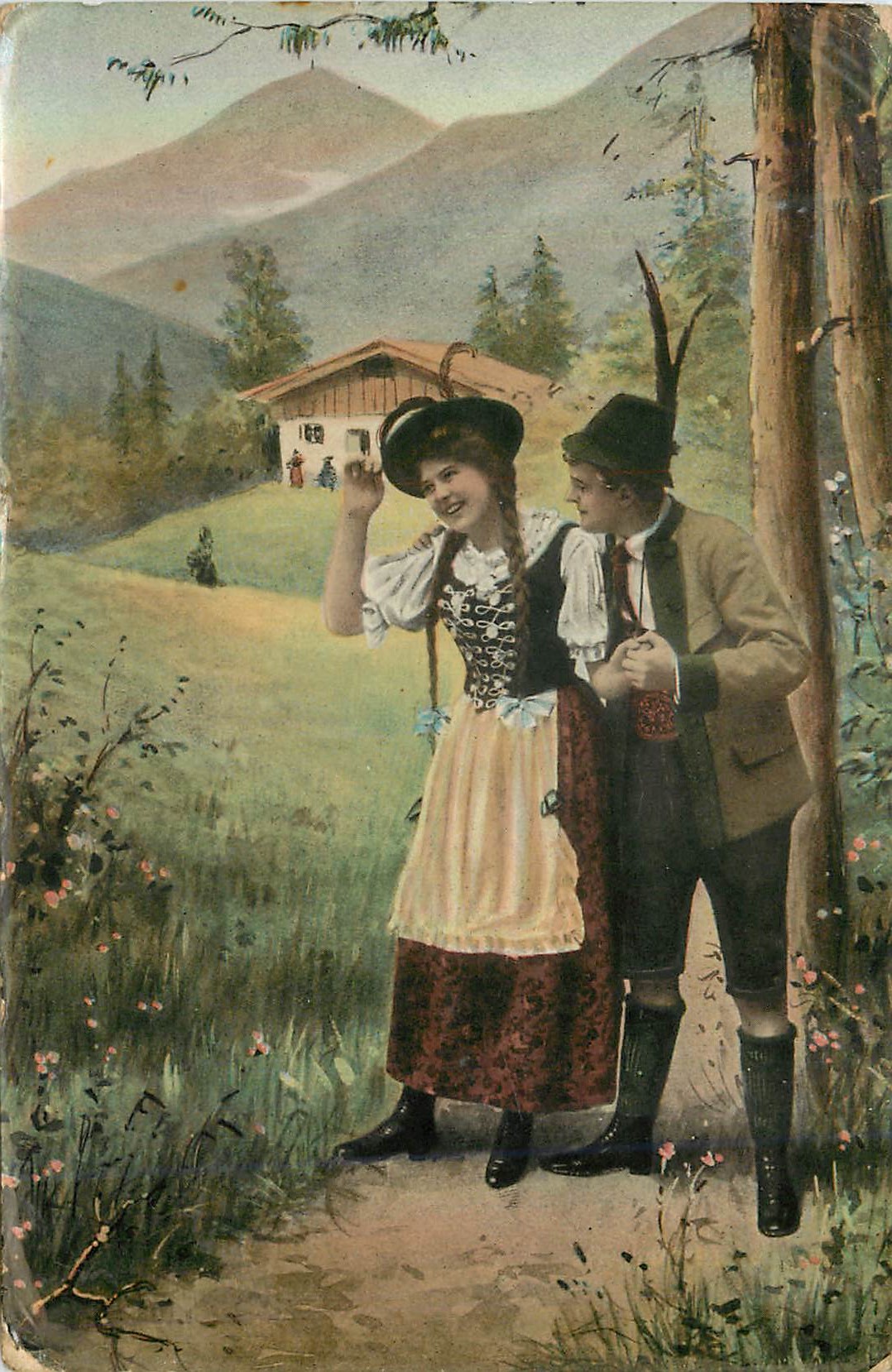 CPA Femme Folklore