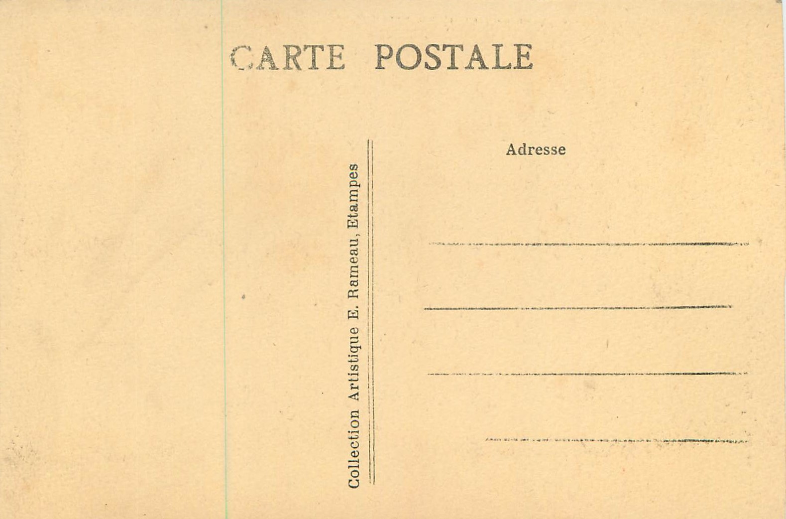 CPA Notre Dame d'Etampes Dessinee par Civeton Gravee par Millet en 1840 — Back