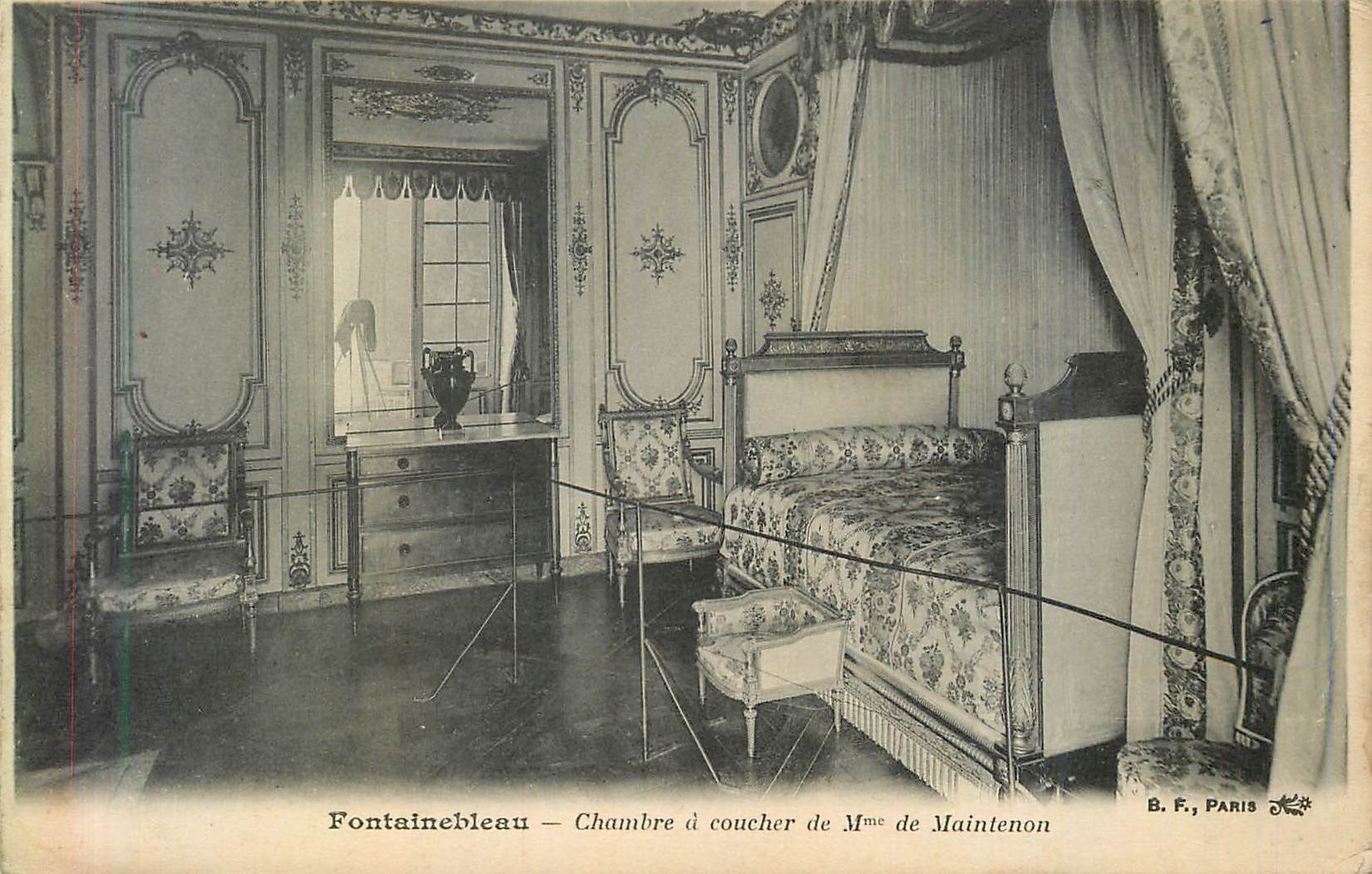 Fontainebleau — Schlafzimmer von Madame de Maintenon — B.F., Paris