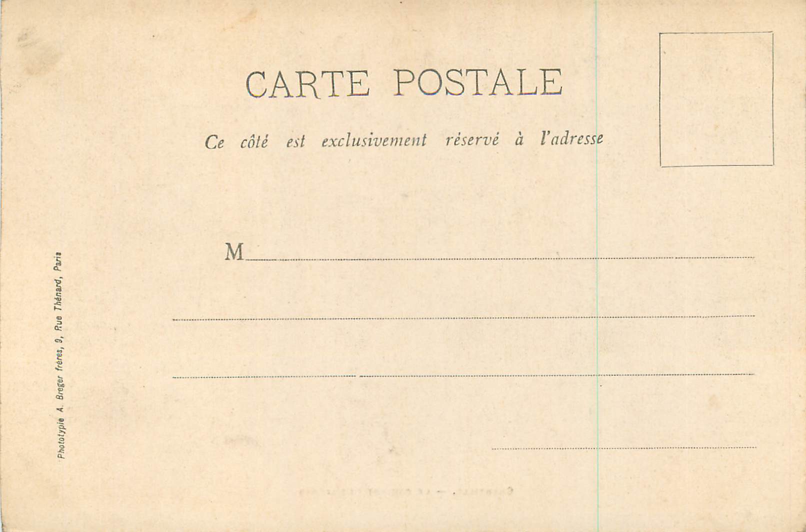 Chantilly — Le Cabinet des Livres — Phototypie A. Breguet, Paris — Rückseite
