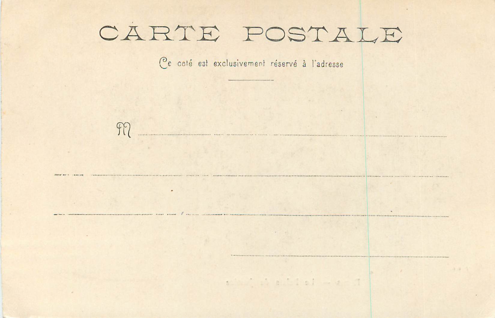 CPA Reims Le Palais de Justice (carte 1900) — Verso