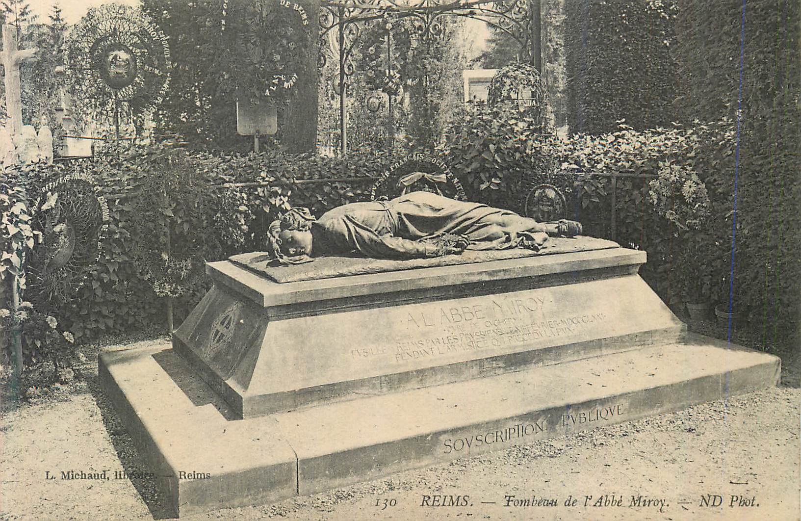 CPA Reims Tombeau de l'Abbe Miroy