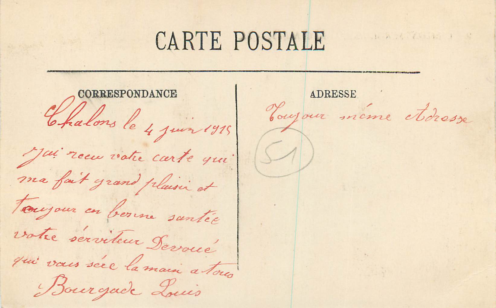 CPA Chalons sur Marne La Cathedrale — Verso